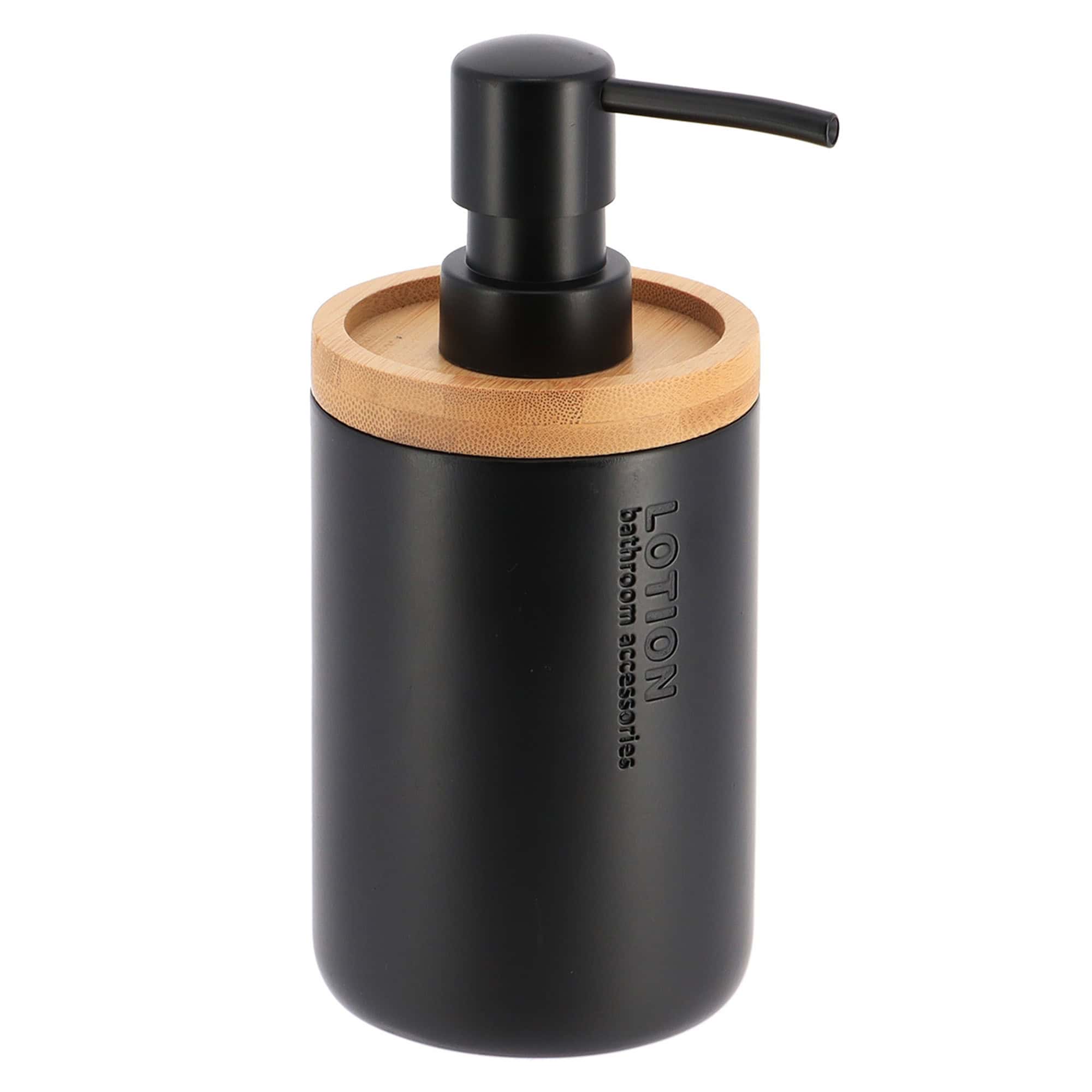 evideco-bathroom-accessories-distributeur-savon-noir-bambou image 8