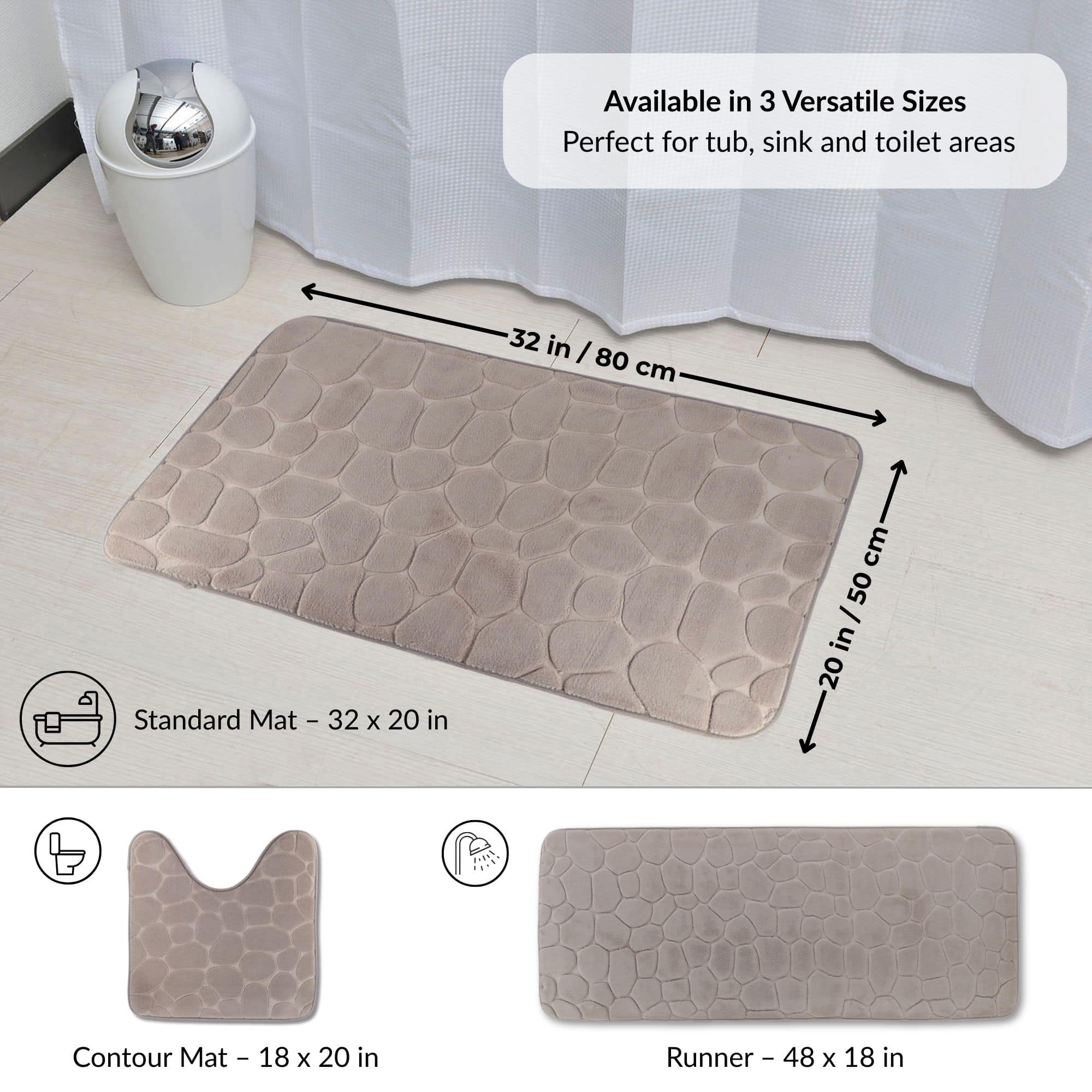 evideco-tapis-de-bain-m-moire-taupe-galets-81x51-cm image 4