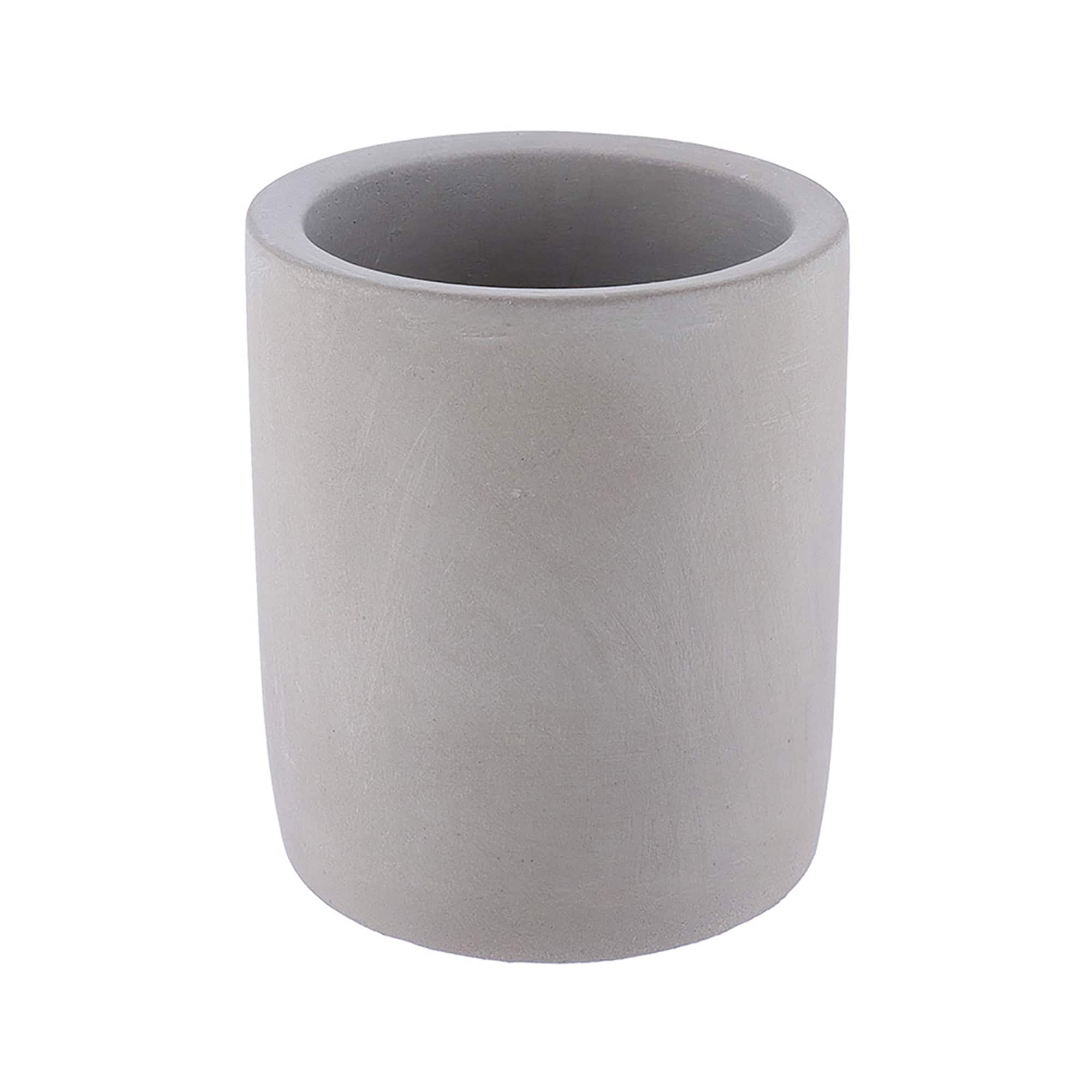 evideco-porte-brosse-dents-ciment-gobelet-salle-de-bain-gris image 7