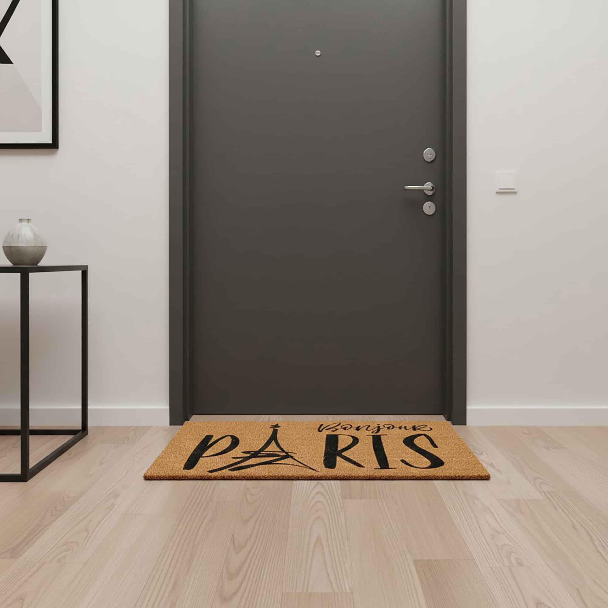 evideco-home-accessories-paillasson-coco-bonjour-paris-naturel-76x46 image 2
