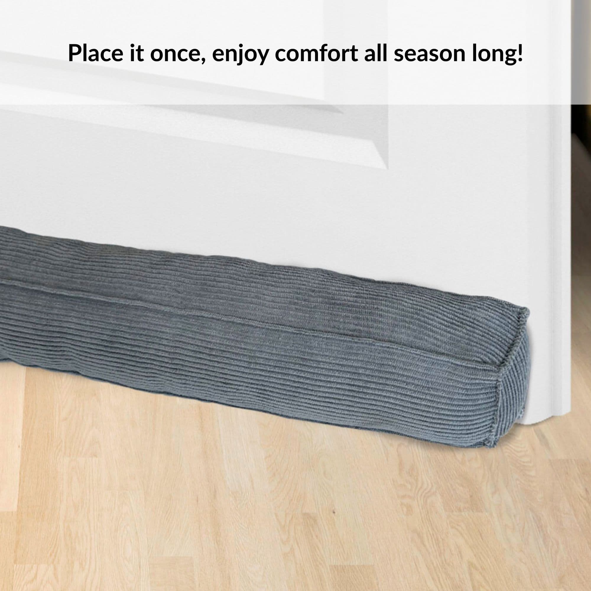 evideco-home-accessories-bas-de-porte-velours-gris-graphite-81-cm image 4