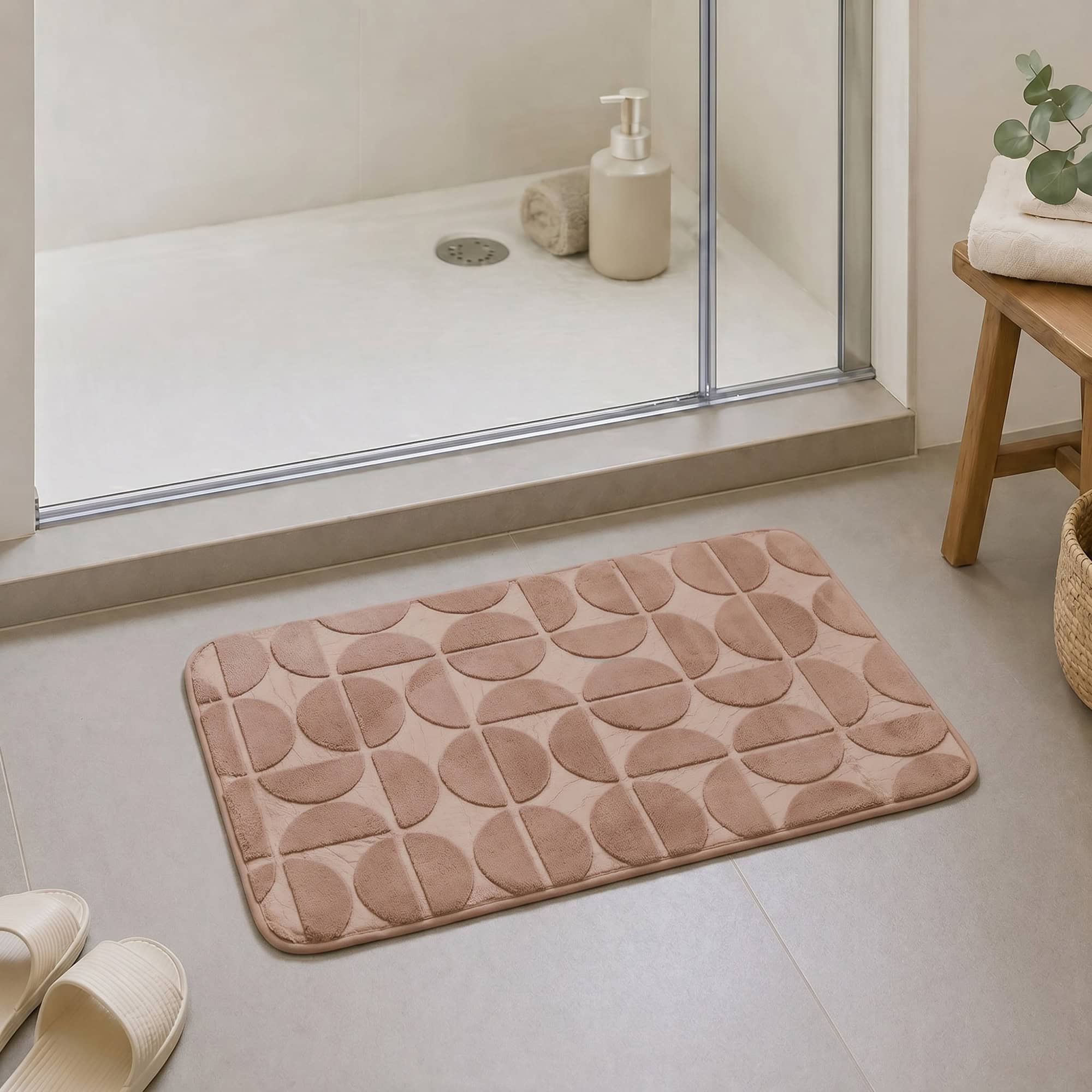 evideco-tapis-de-bain-caramel-50x80-tapis-m-moire-moelleux image 3