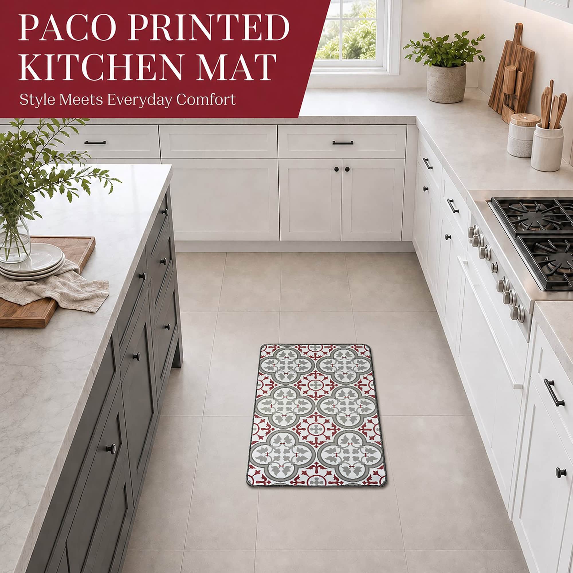 evideco-paco-tapis-cuisine-rouge-gris-carrelage-81x51-cm image 2