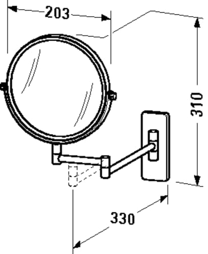 duravit-d-code-miroir-maquillage-1x-3x-chrome image 4