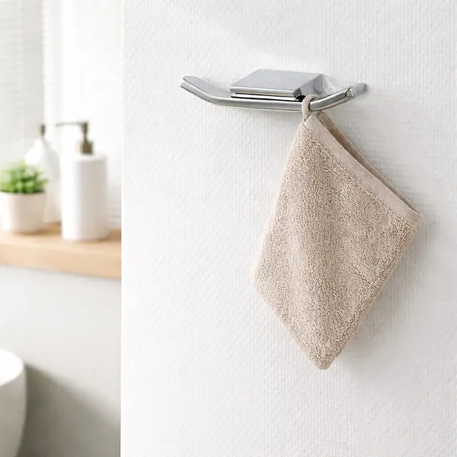 evideco-crochet-mural-double-salle-de-bain-porte-serviette image 1