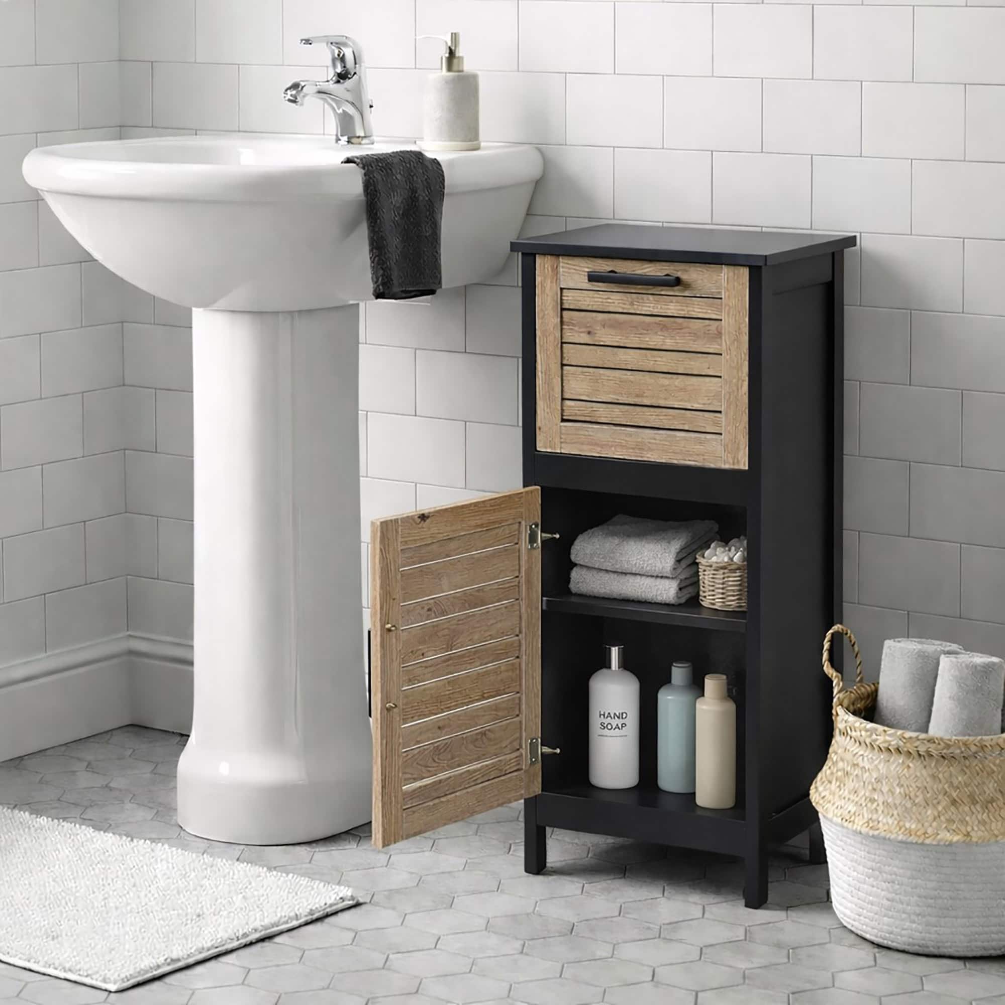 evideco-bergen-meuble-salle-de-bain-compact-noir-marron image 3