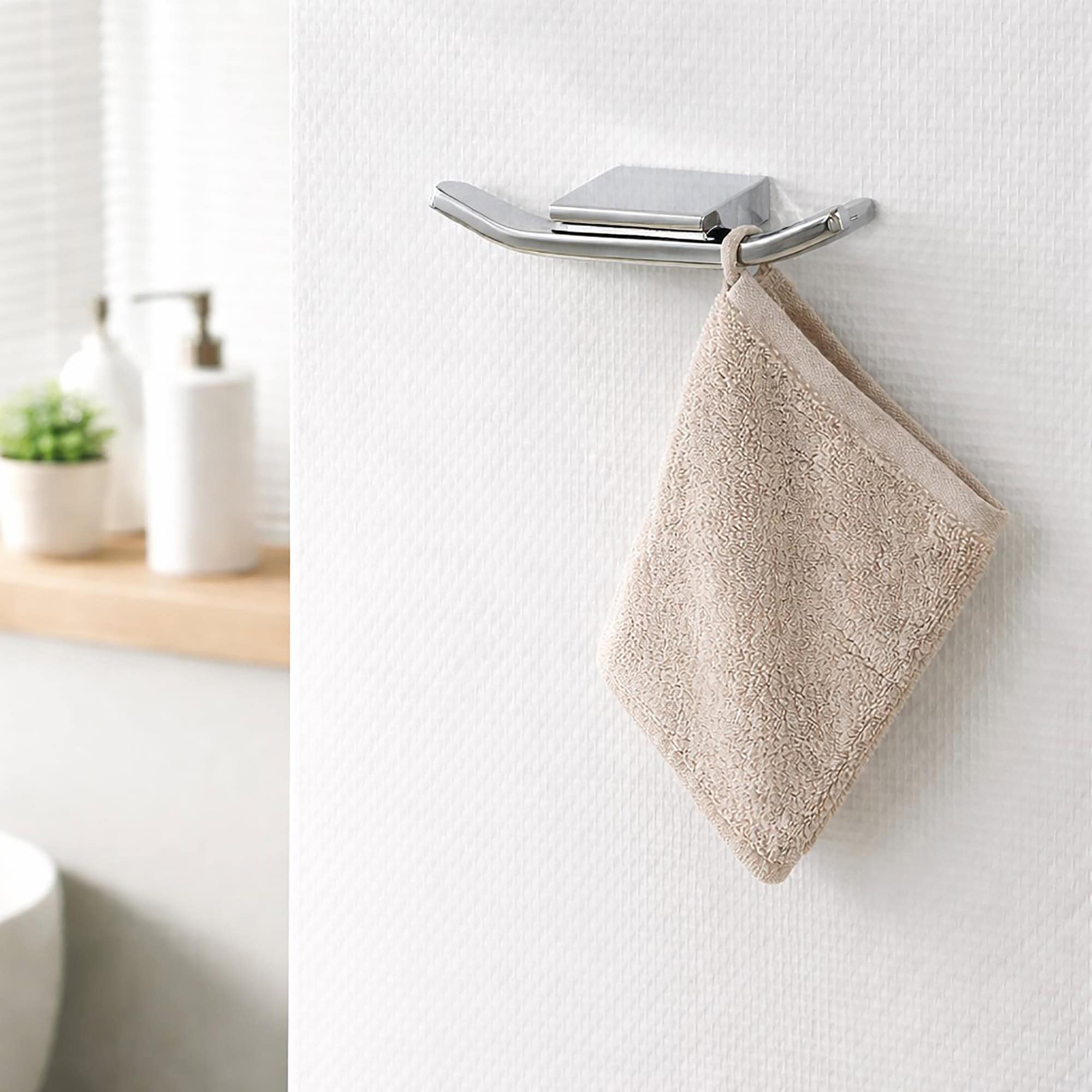 evideco-crochet-mural-double-salle-de-bain-porte-serviette image 1