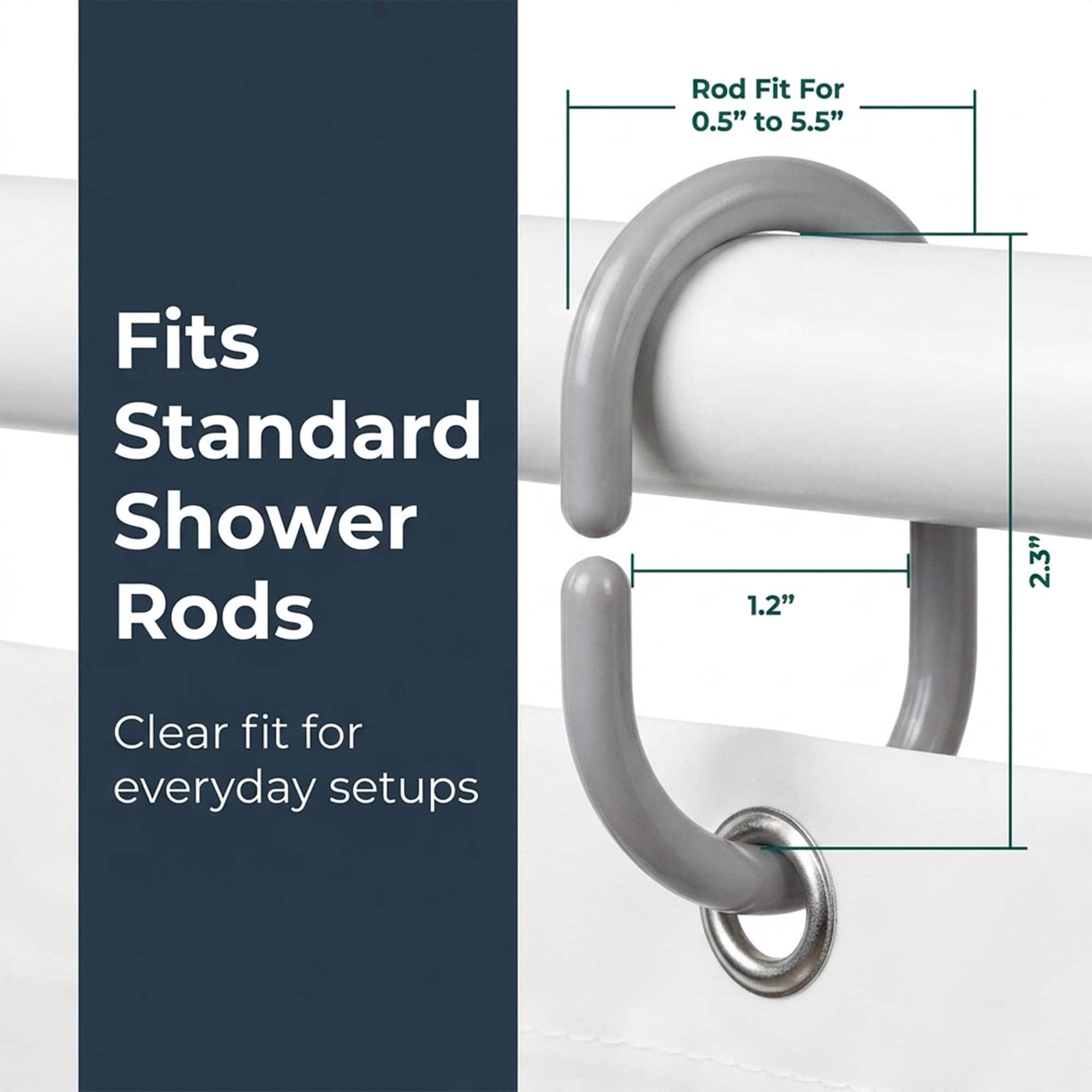 evideco-shower-accessories-anneau-rideau-douche-gris-perle-lot-12 image 4