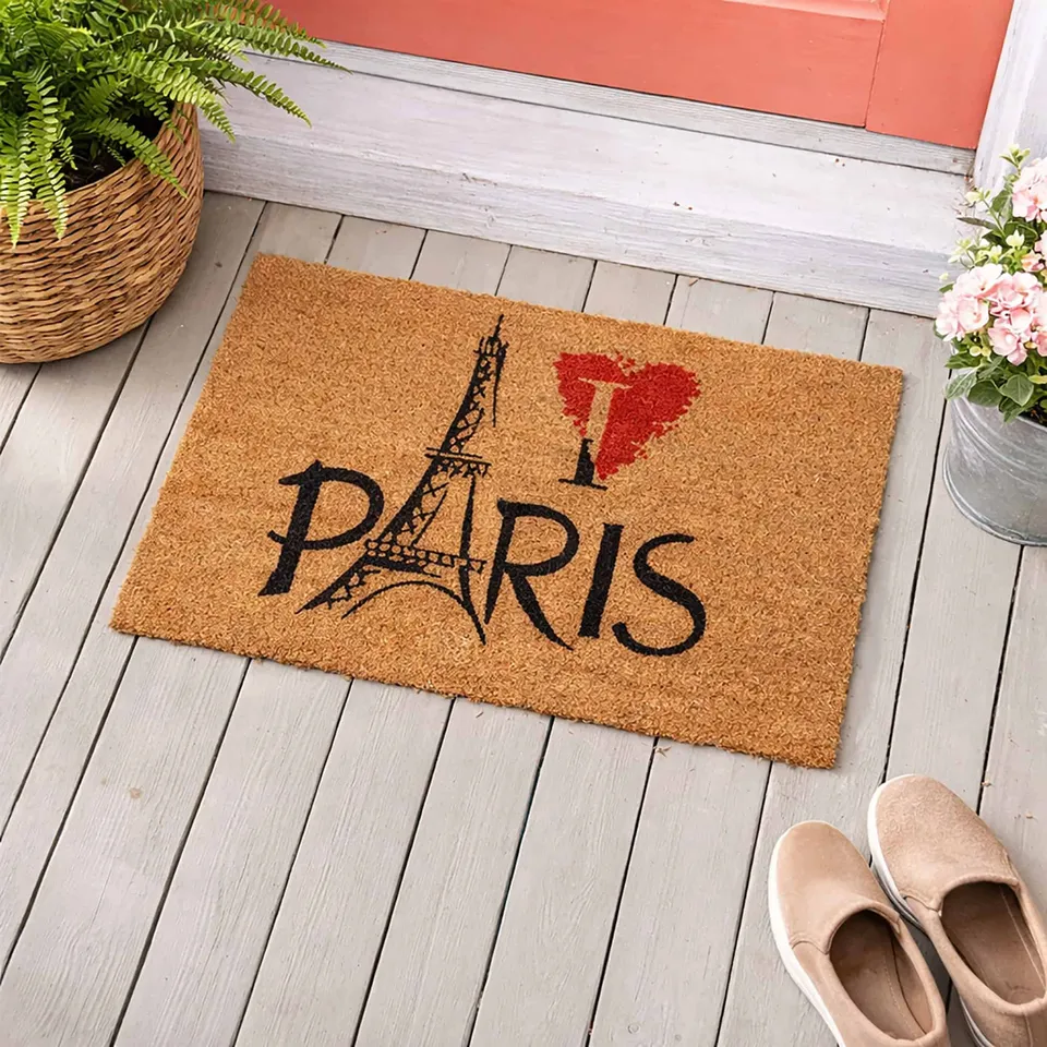 evideco-paris-paillasson-coco-tapis-entr-e-eiffel-24x16-naturel image 1