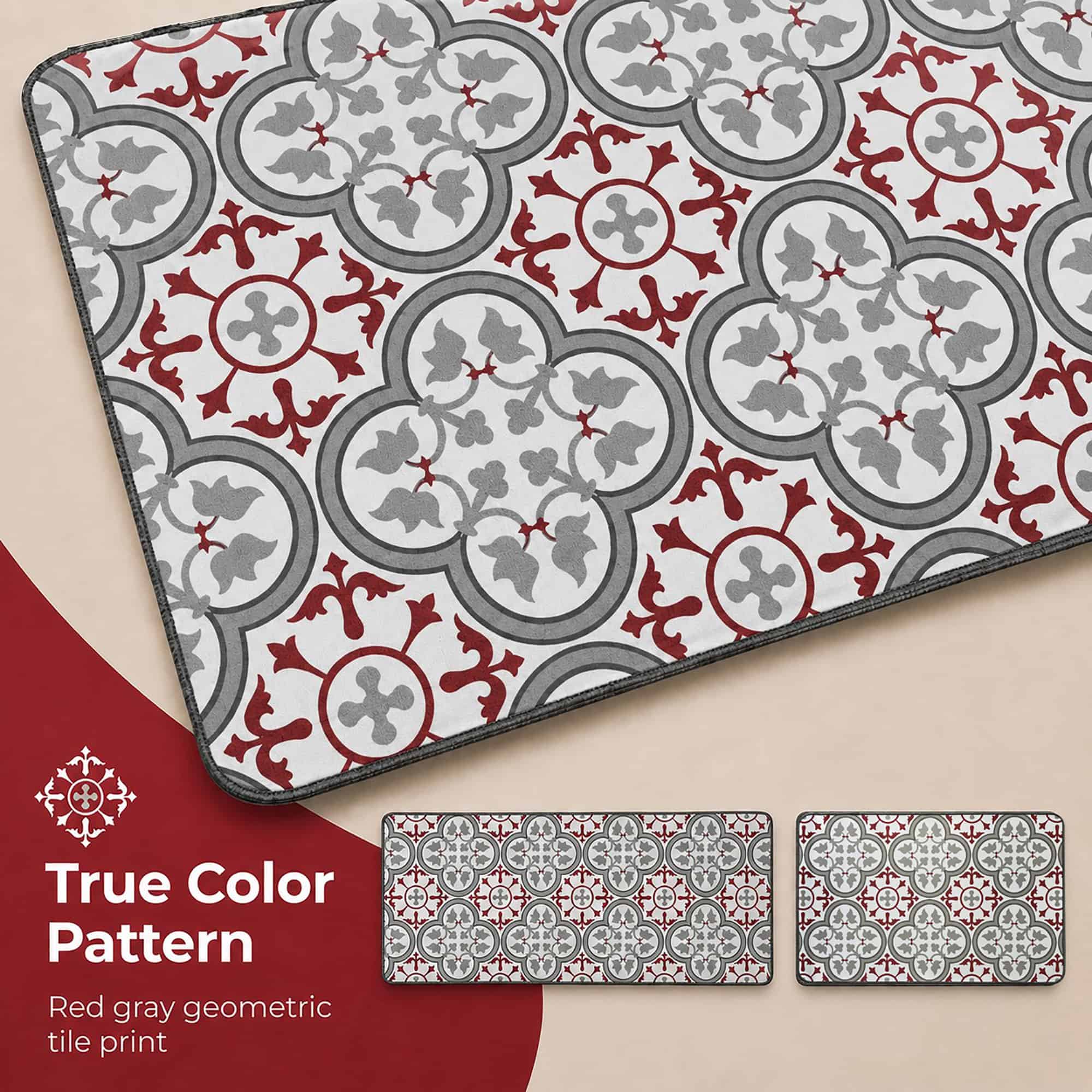 evideco-paco-tapis-cuisine-rouge-gris-carreaux-lot-de-2 image 6