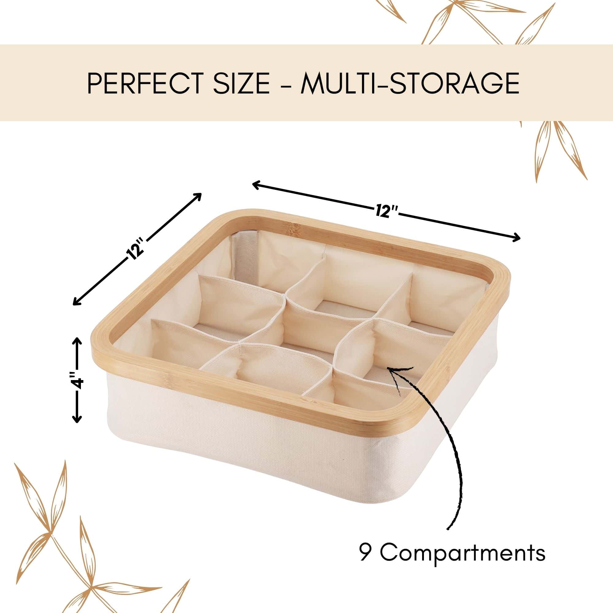evideco-panier-rangement-cru-pliable-9-cases-bambou image 3