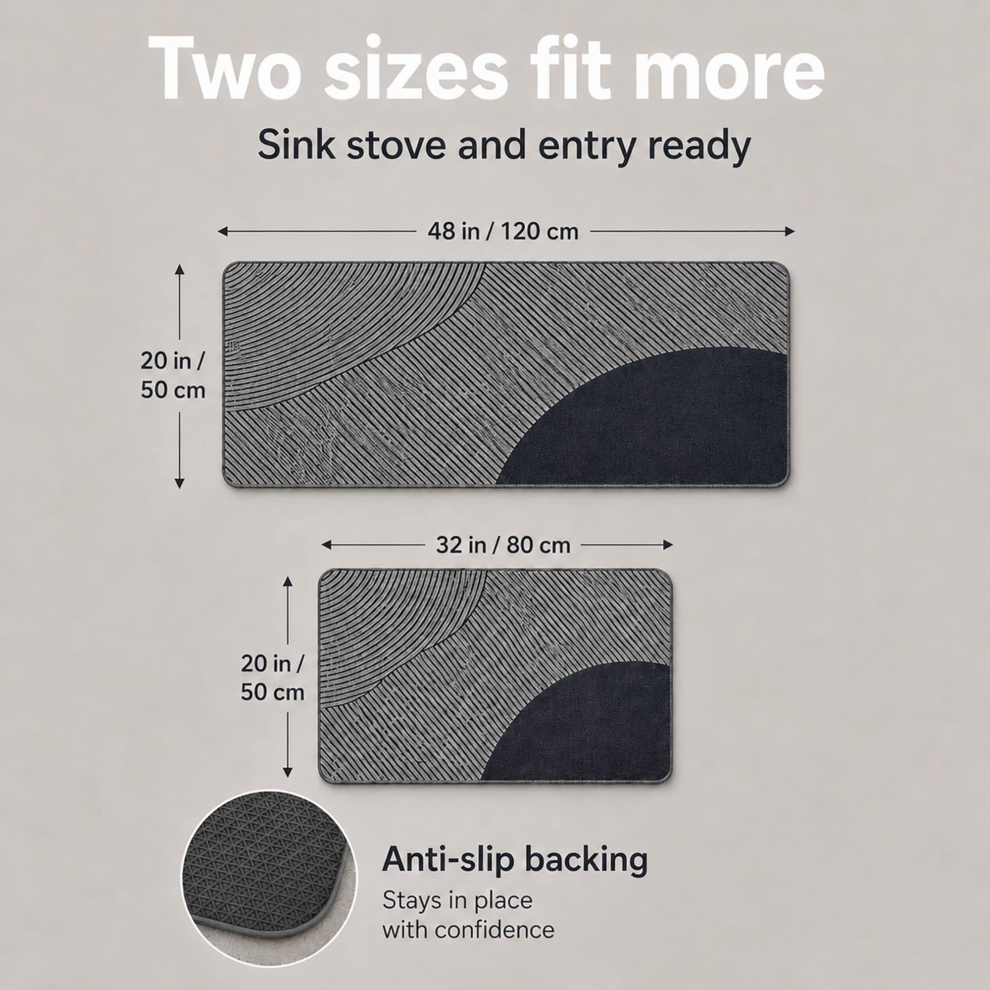 evideco-tapis-cuisine-gris-g-om-trique-lot-2-lavable image 3