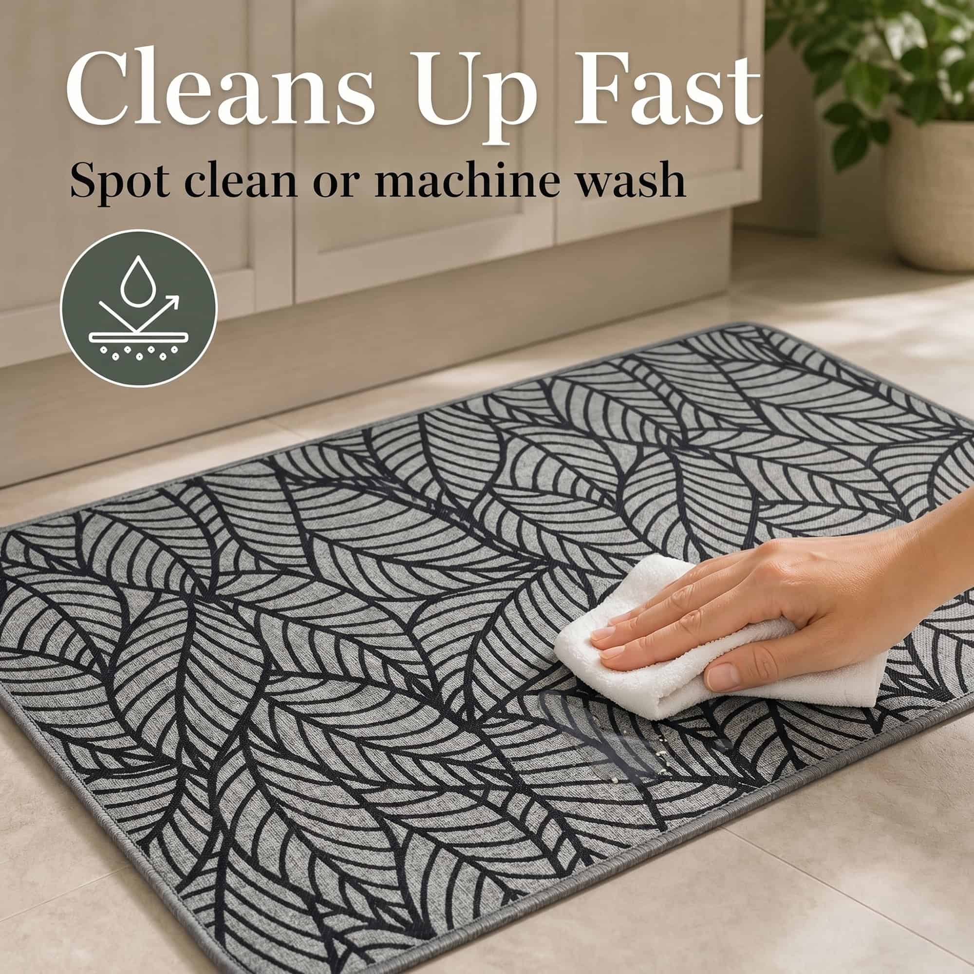 evideco-jungle-tapis-cuisine-gris-feuilles-noires-81x50-cm image 7