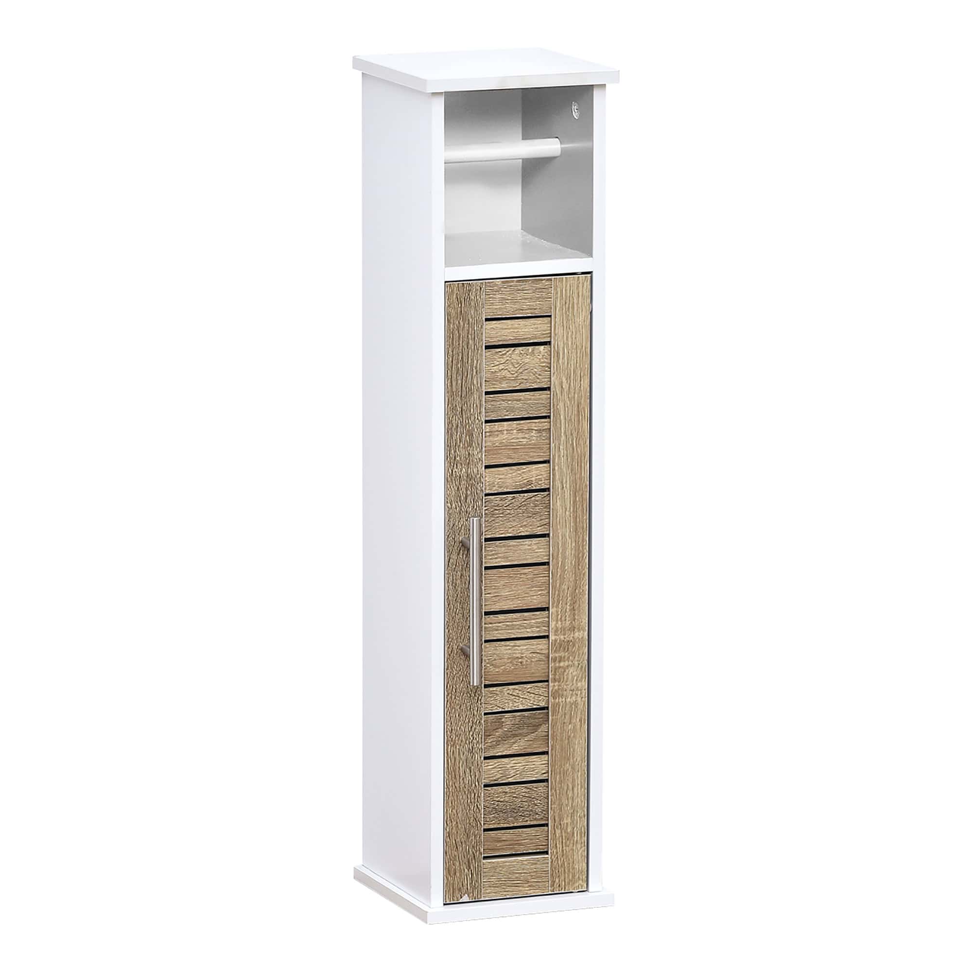 evideco-stockholm-meuble-wc-rangement-papier-toilette-blanc-ch-ne image 8