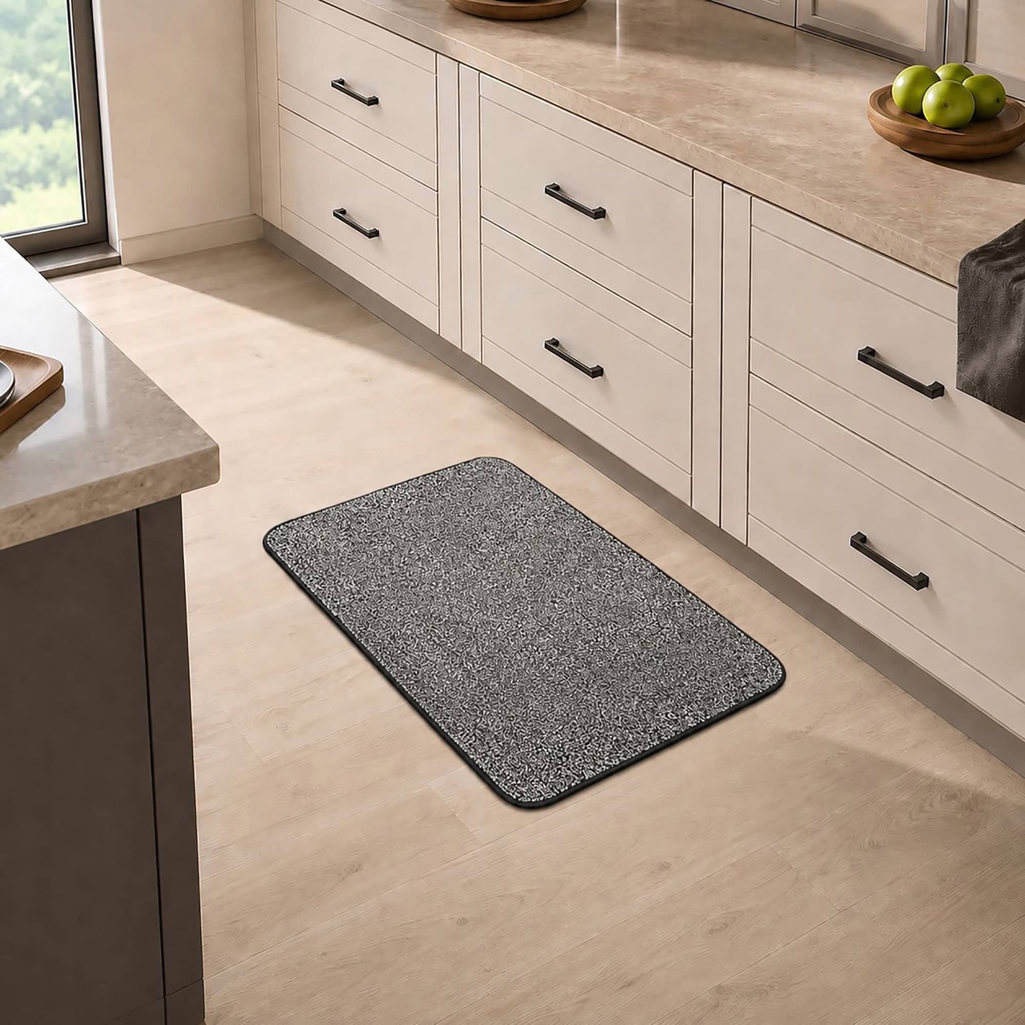 evideco-home-accessories-tapis-cuisine-noir-mouchet-antid-rapant-20x32 image 1