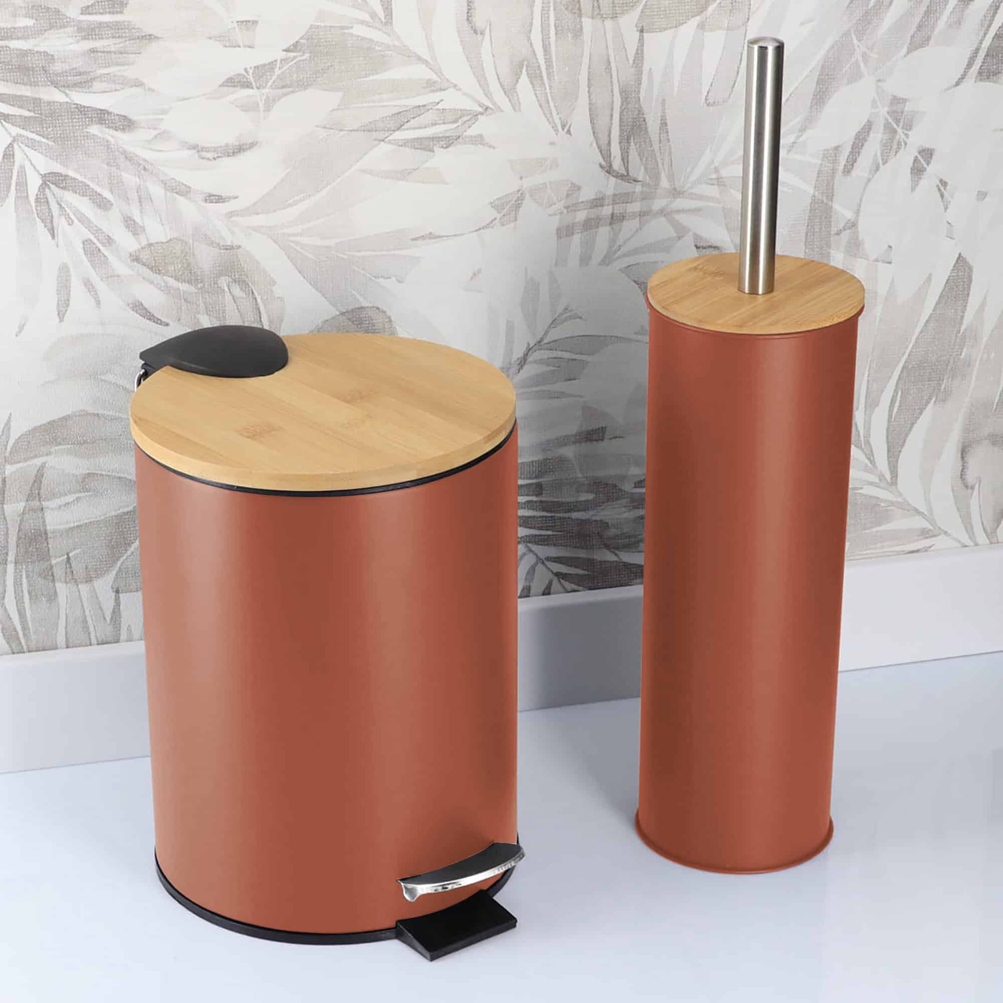 evideco-set-salle-de-bain-terracotta-bambou-2-pi-ces image 2