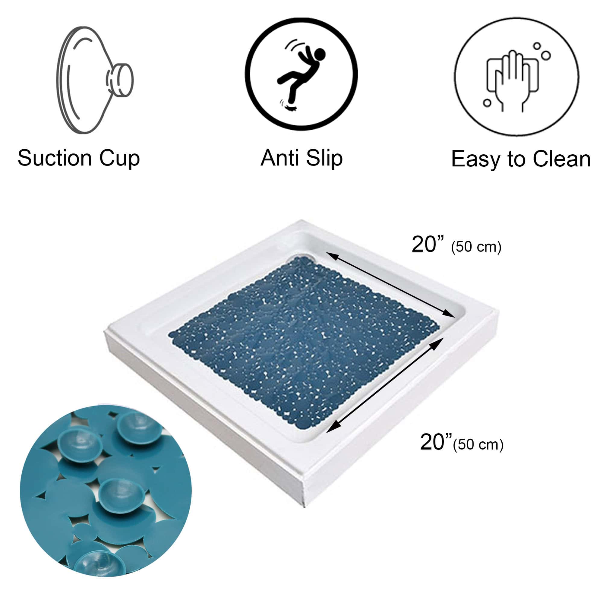 evideco-bubbles-tapis-douche-carr-antid-rapant-bleu-paon-50x50-cm image 4