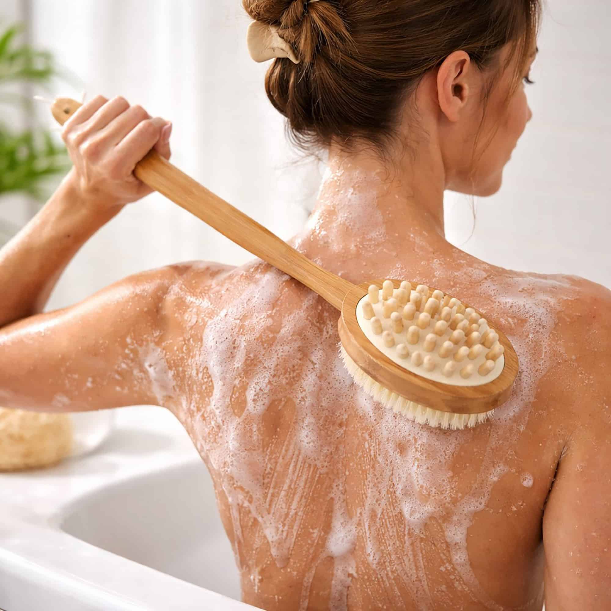 evideco-brosse-corps-bambou-double-face-manche-long-exfoliante image 2