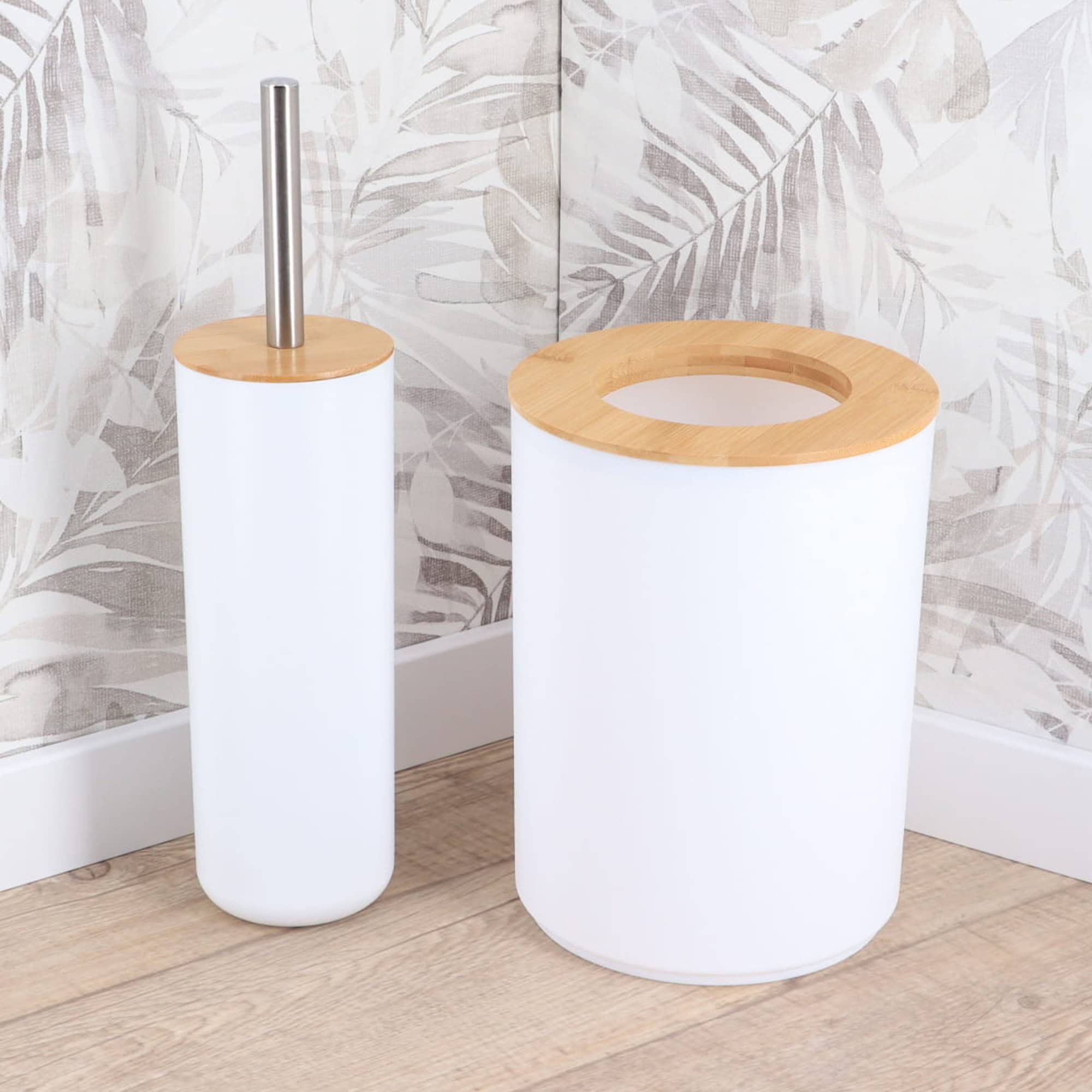 evideco-padang-brosse-wc-blanche-bambou-avec-support image 5