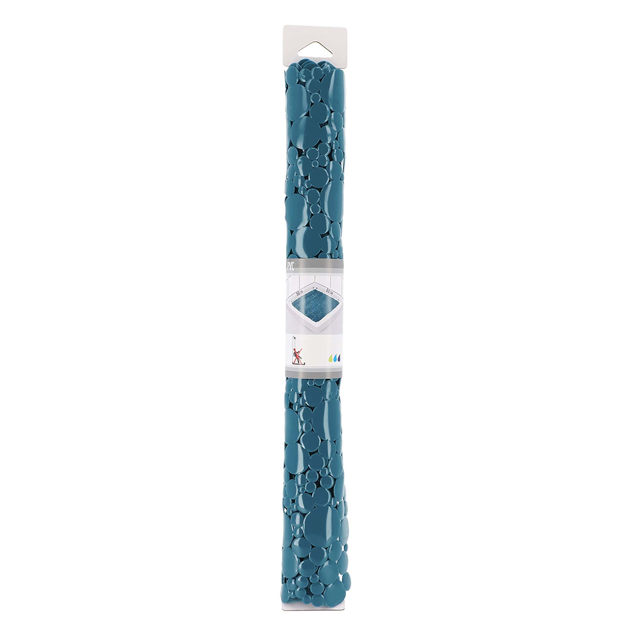 evideco-bubbles-tapis-douche-carr-antid-rapant-bleu-paon-50x50-cm image 5