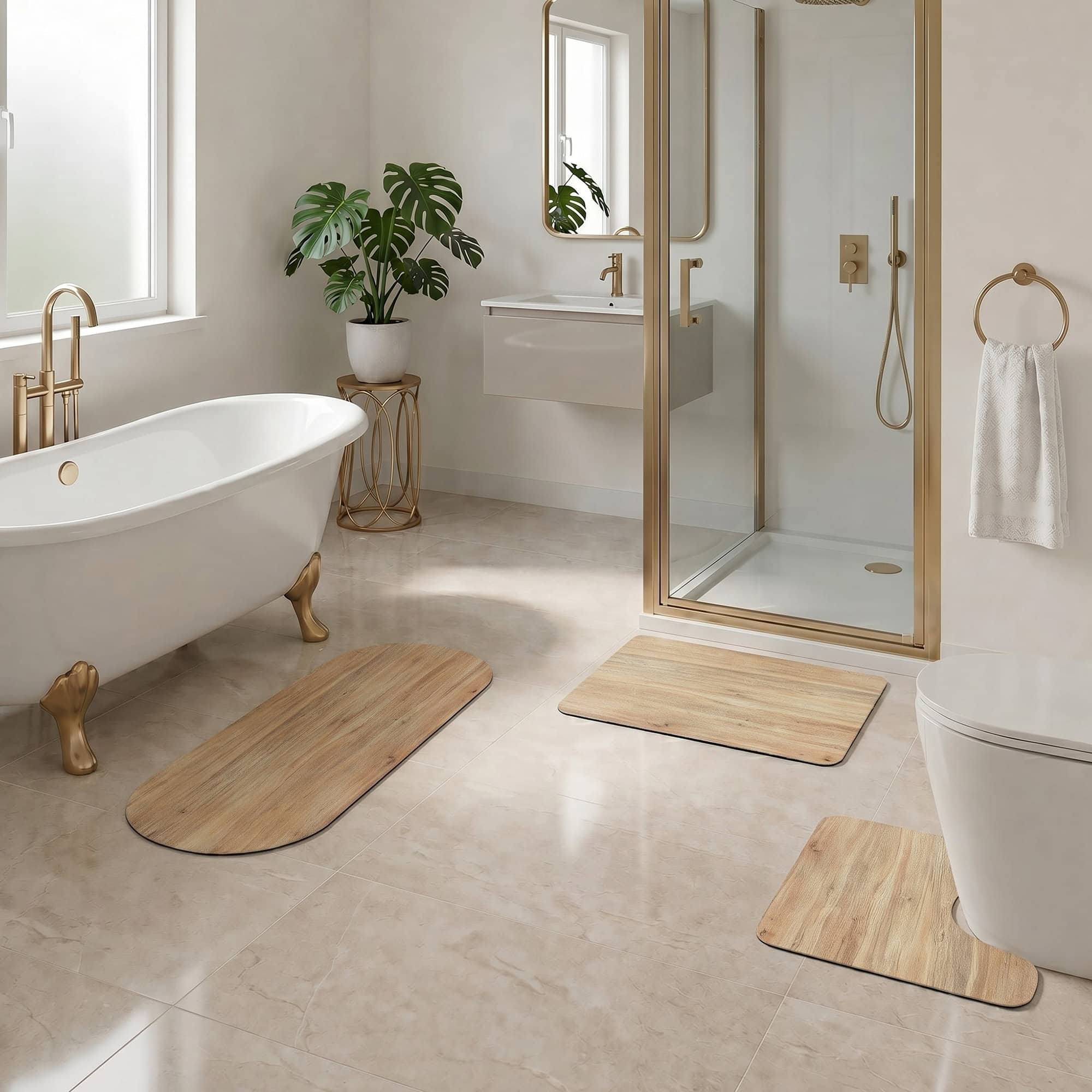 evideco-ch-ne-tapis-de-bain-effet-bois-3-pi-ces-antid-rapant image 1