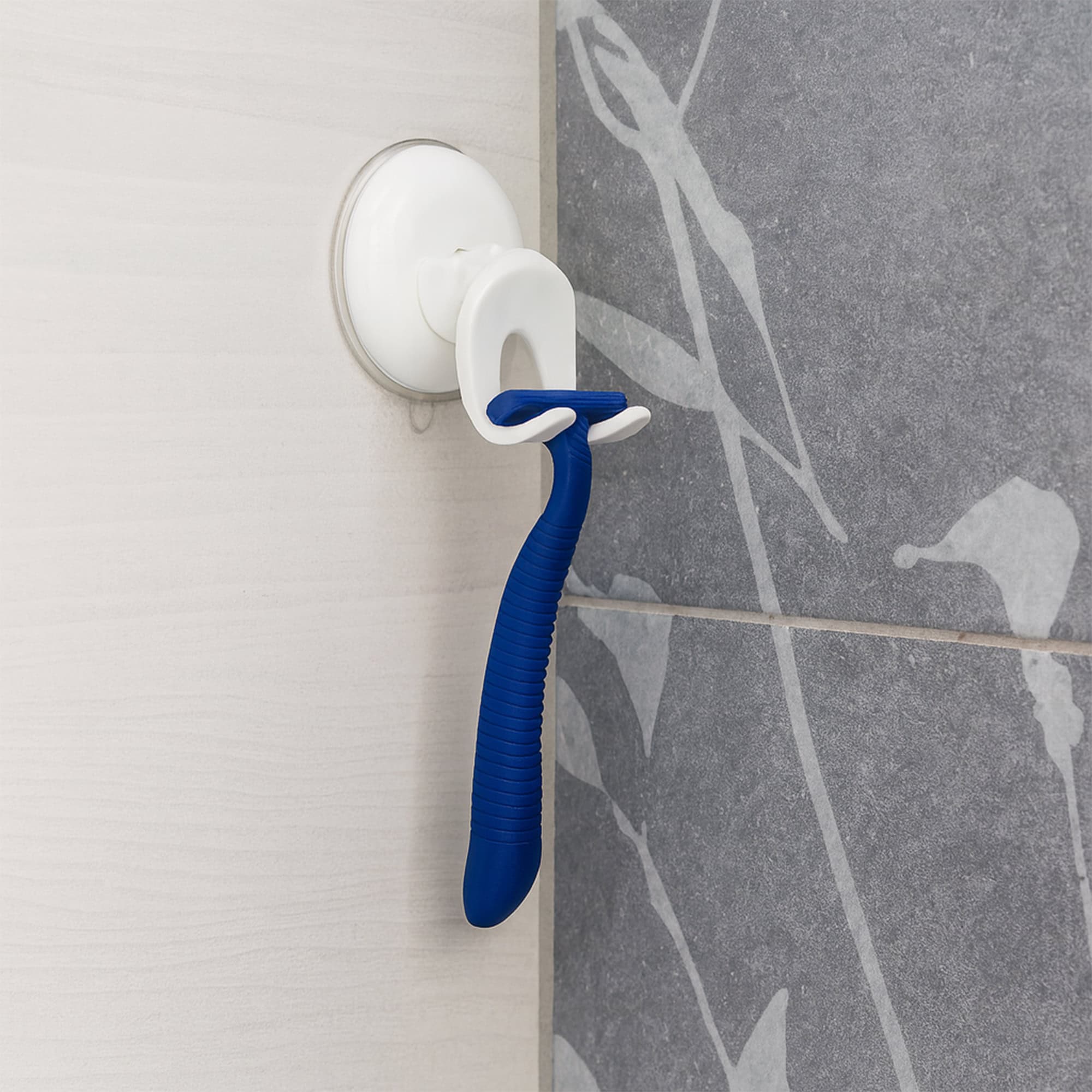 evideco-shower-accessories-porte-rasoir-ventouse-blanc image 2