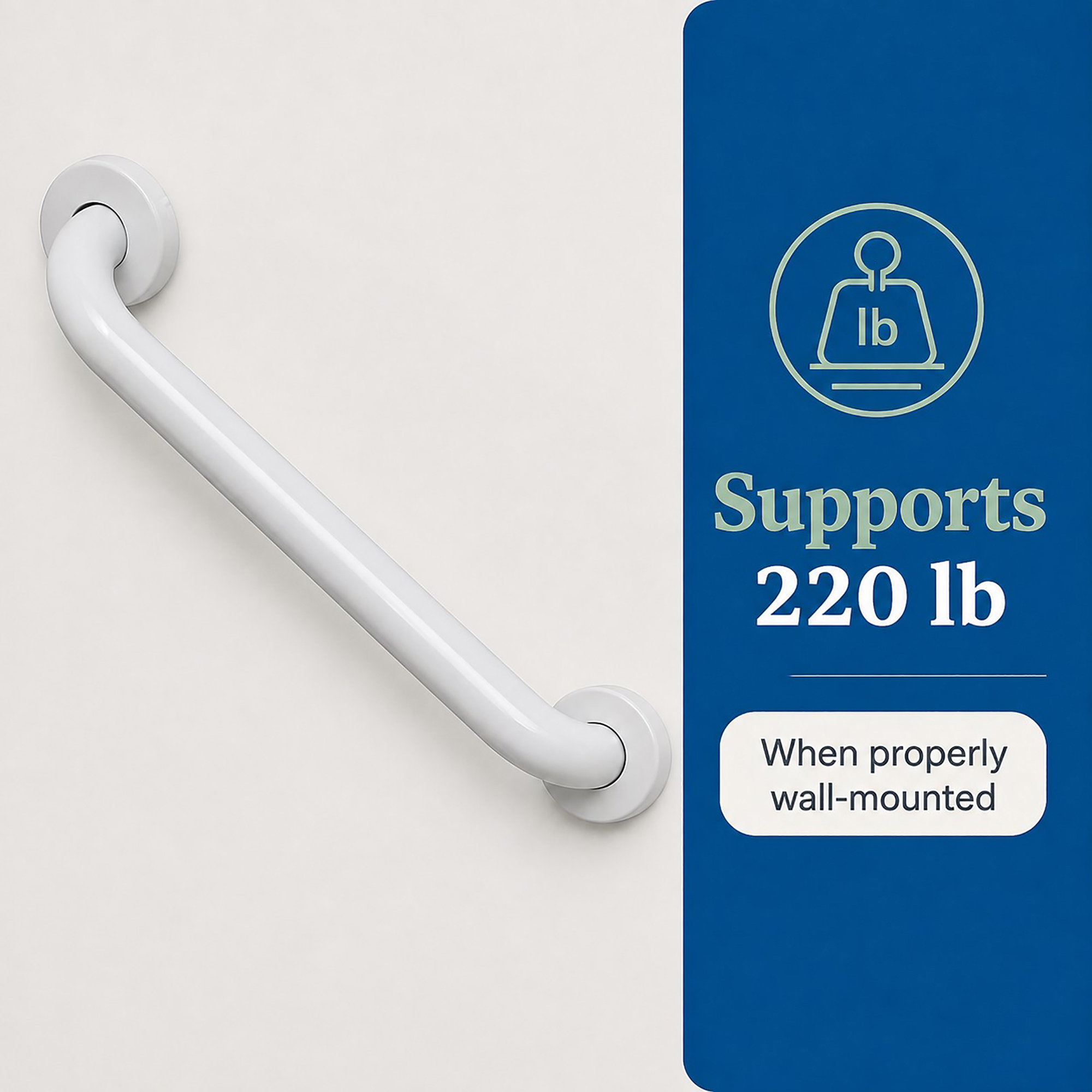 evideco-barre-d-appui-salle-de-bain-blanche-30-cm-inox-100-kg image 4