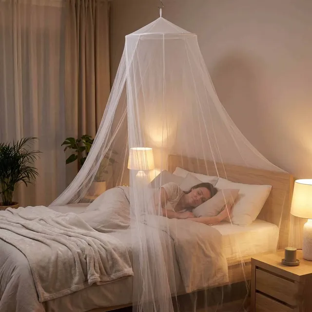 evideco-home-accessories-moustiquaire-lit-d-me-blanche-pop-up image 1