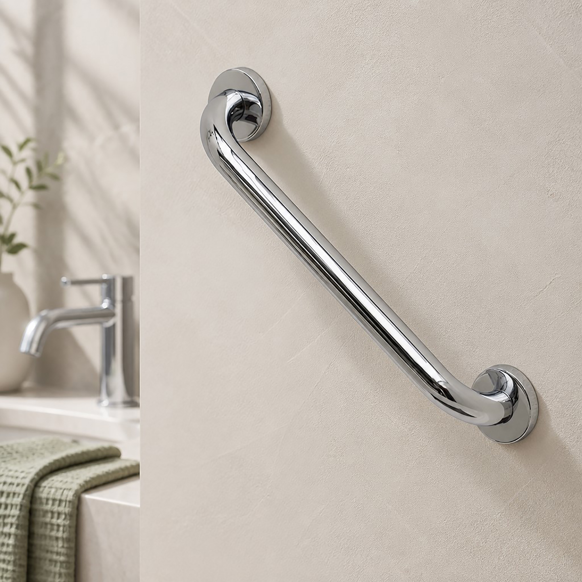 evideco-barre-appui-salle-de-bain-chrome-droite-30-cm-inox image 1