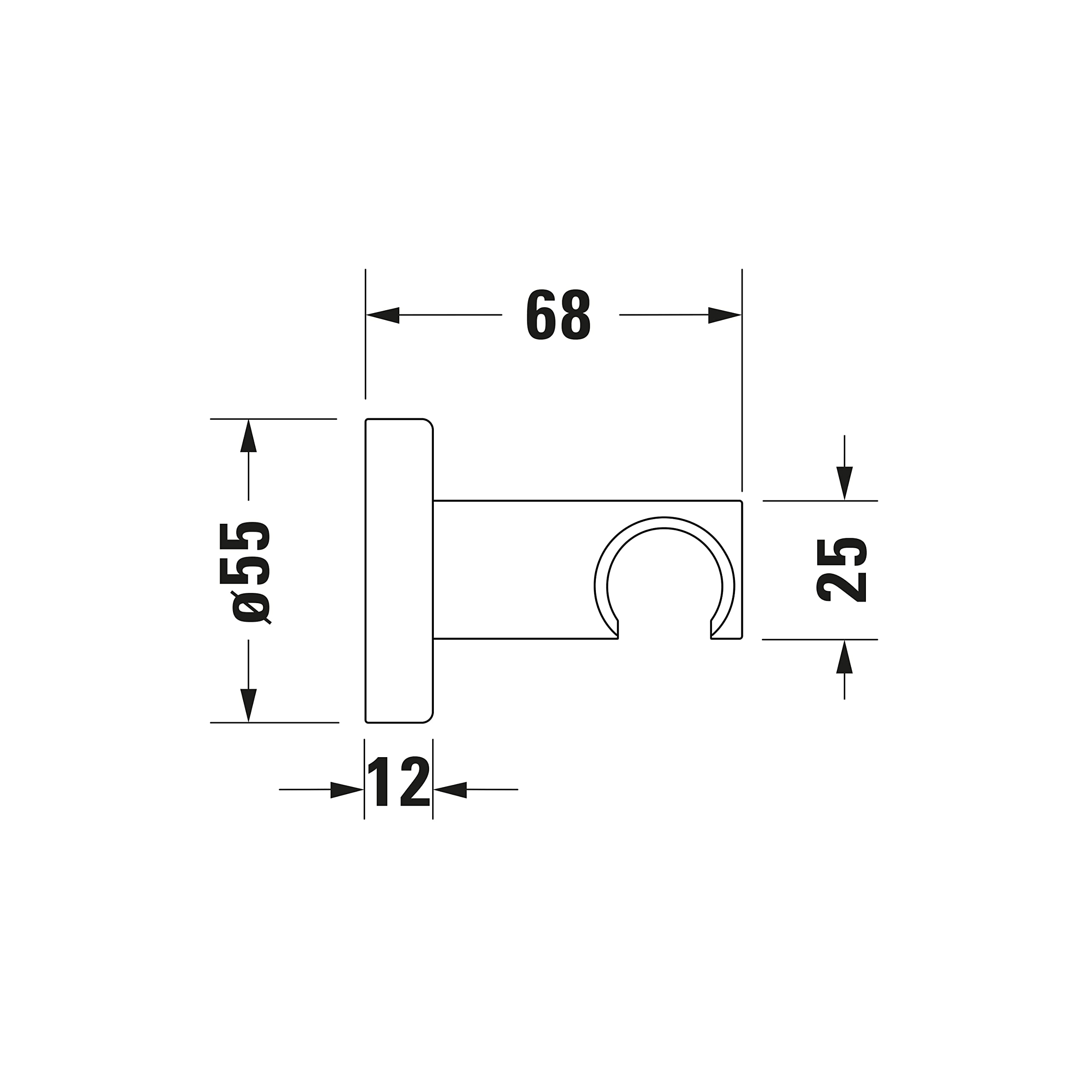 duravit-universal-support-douchette-rond-noir-mat-mural image 4