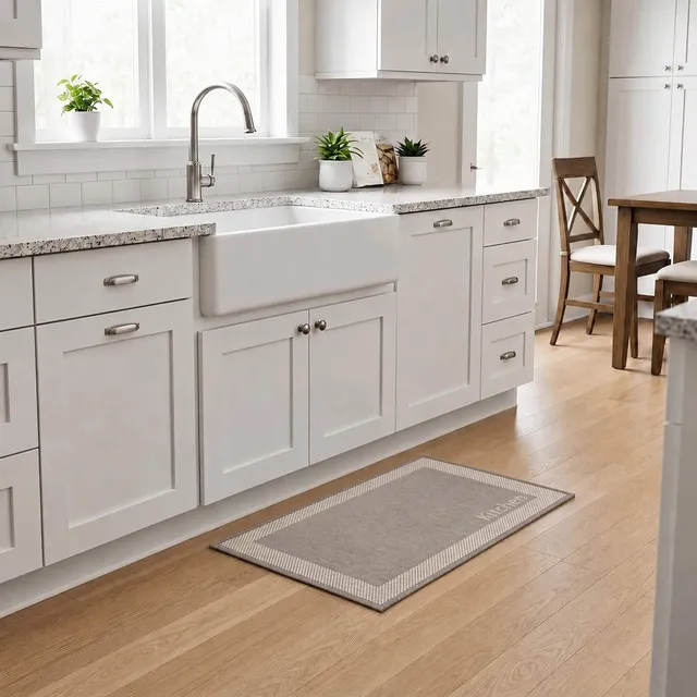 evideco-home-accessories-tapis-cuisine-beige-20x32-kitchen image 1