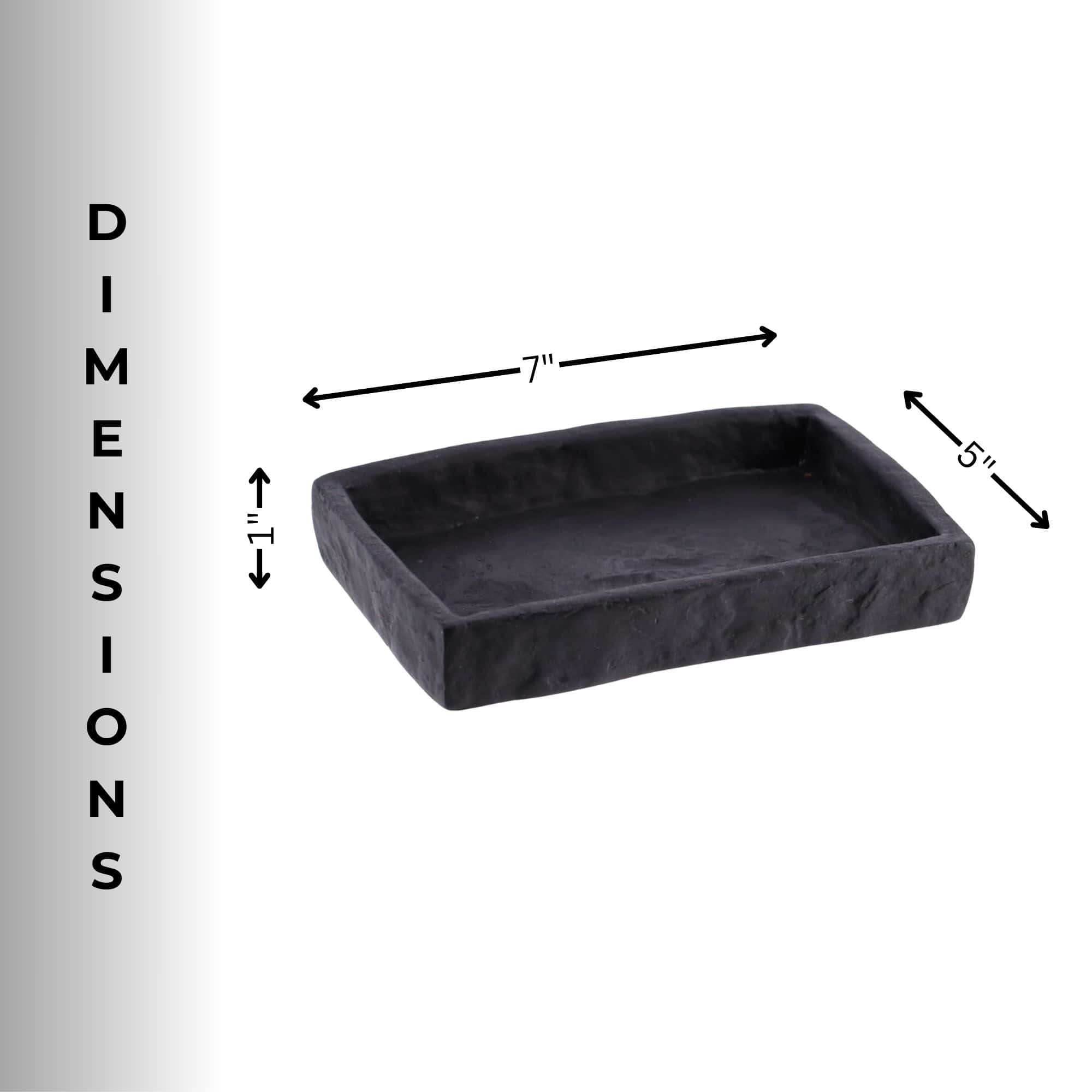 evideco-bathroom-accessories-porte-savon-noir-effet-pierre-r-sine-drainant image 4