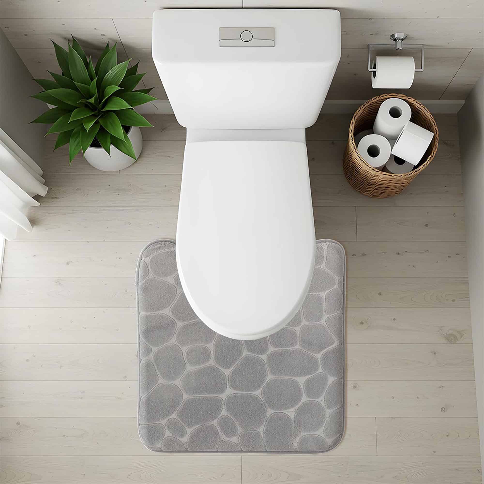 evideco-tapis-contour-wc-m-moire-gris-clair-galets-18x20 image 3