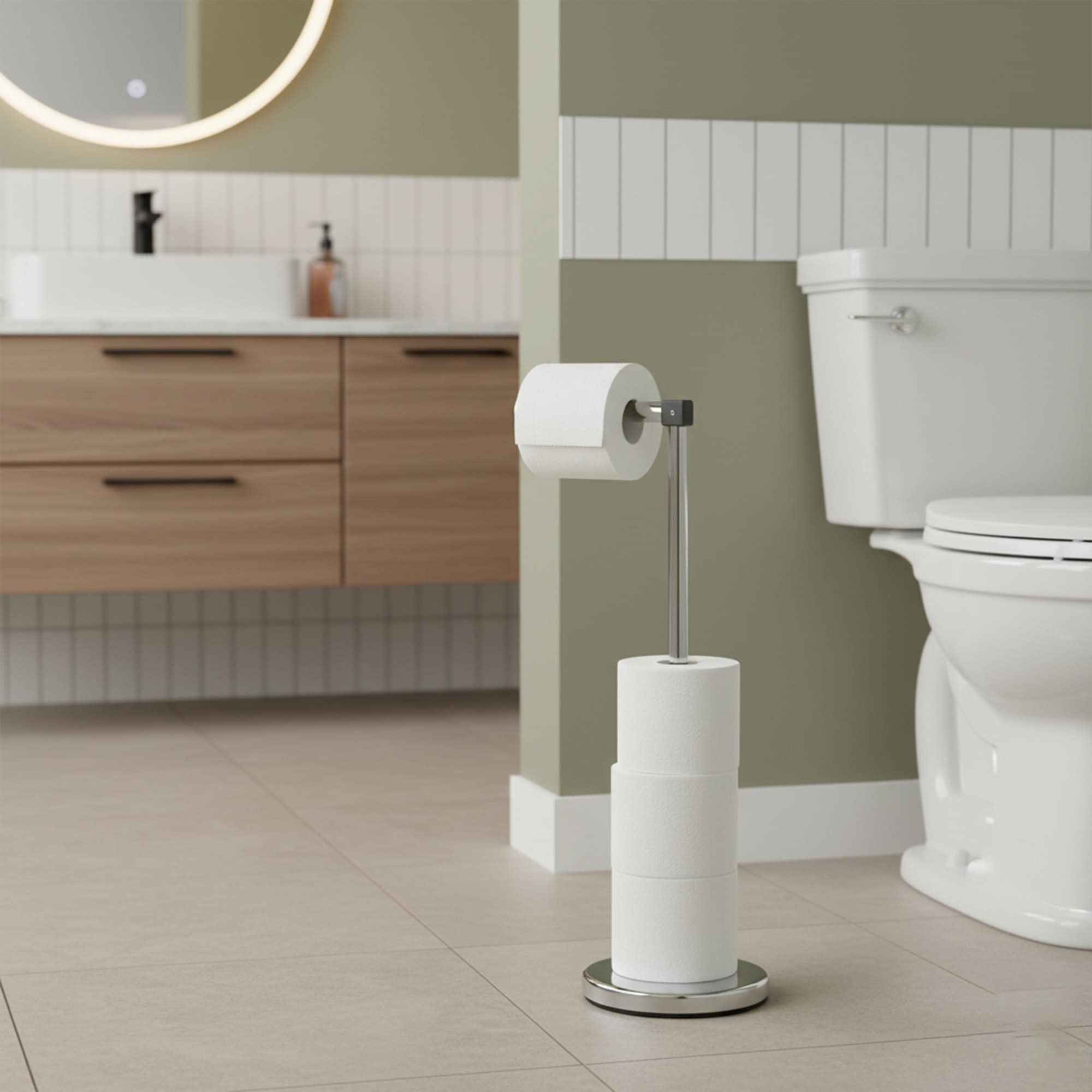 evideco-porte-papier-toilette-chrome-sur-pied-bras-pliable-r-serve image 2