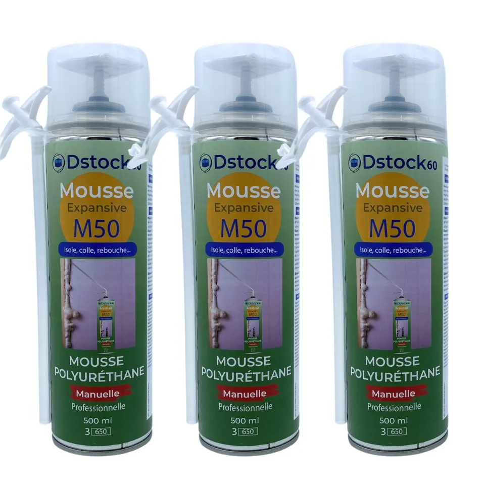 dstock60-mousse-expansive-manuelle-500ml-lot-de-3-polyur-thane image 1
