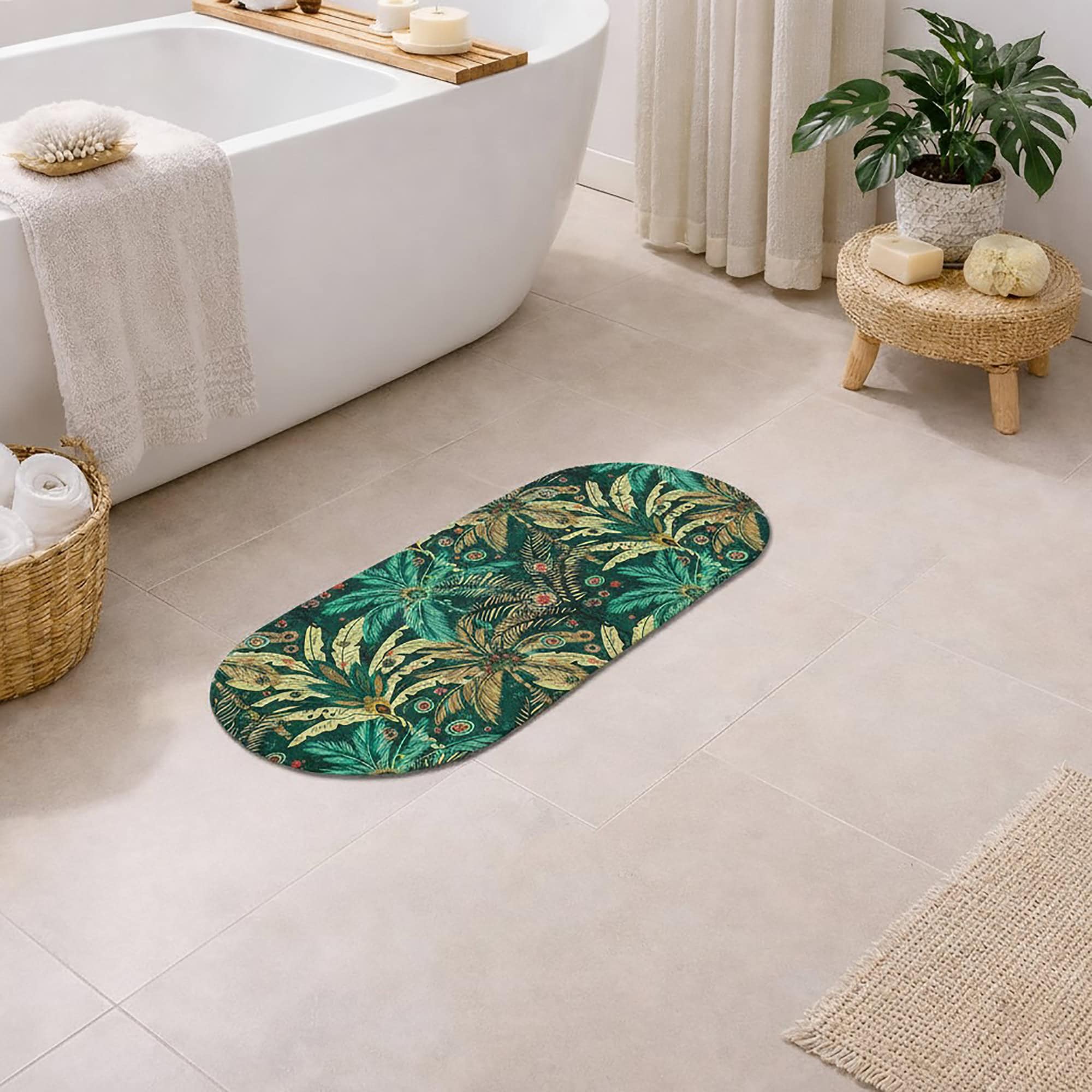 evideco-jungle-bloom-runner-40-18-tapis-de-bain-antid-rapant image 8