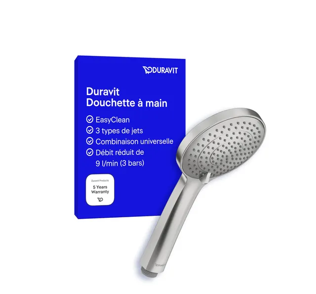 duravit-universal-uv0652016070-douchette-3-jets-inox-bross image 1