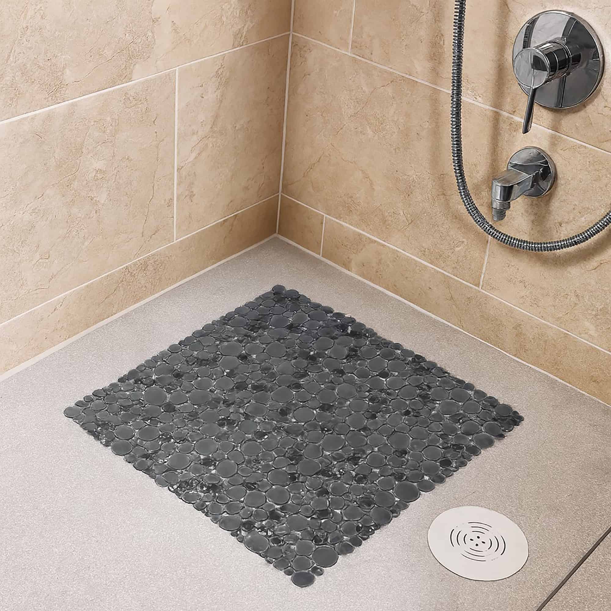 evideco-bubbles-tapis-de-douche-antid-rapant-gris-50x50 image 2
