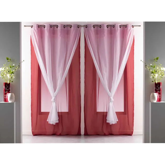 evideco-rideau-voilage-rouge-blanc-double-lot-de-2-240x140 image 1