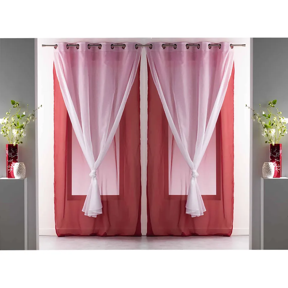 evideco-rideau-voilage-rouge-blanc-double-lot-de-2-240x140 image 1