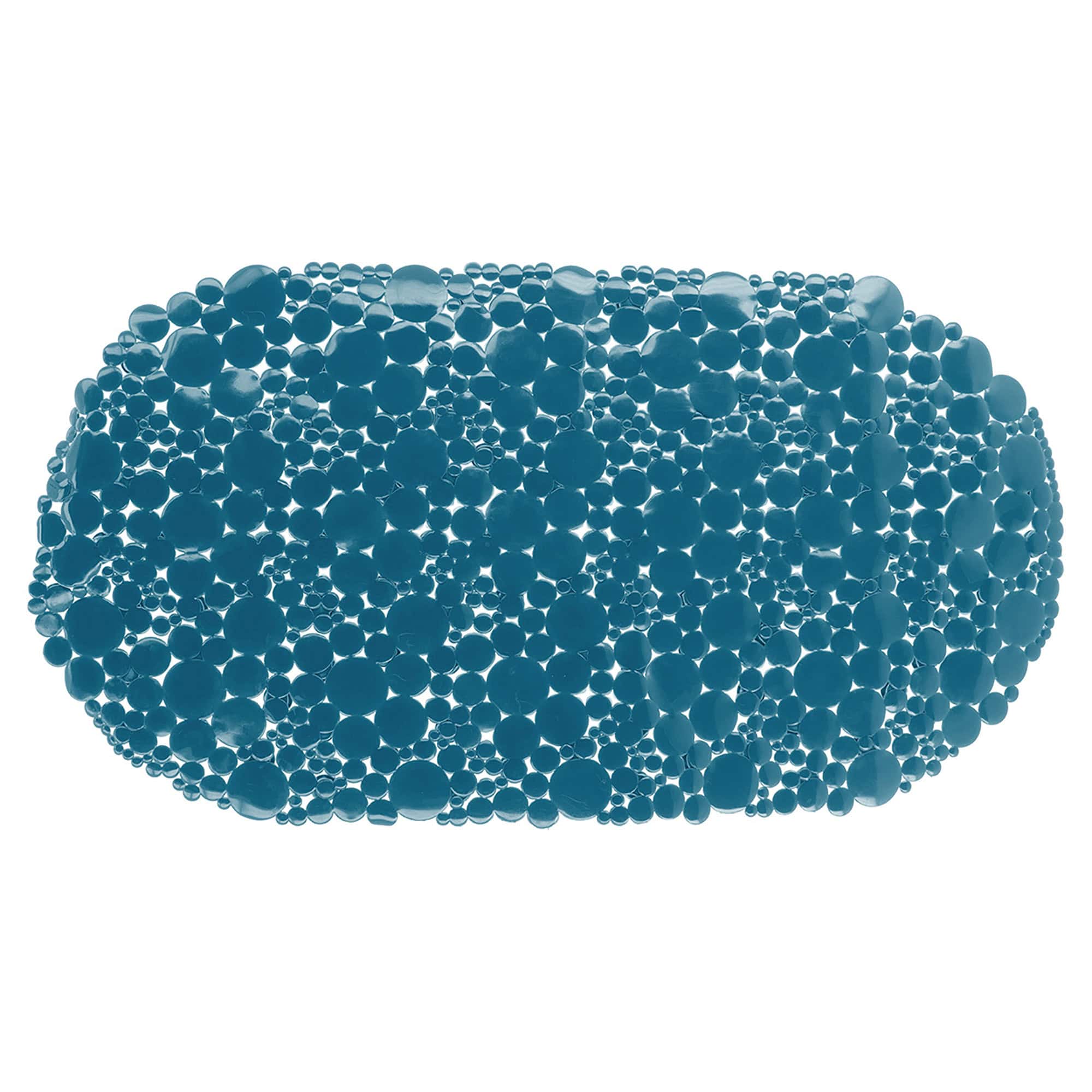 evideco-bubbles-tapis-de-baignoire-bleu-paon-ovale image 7