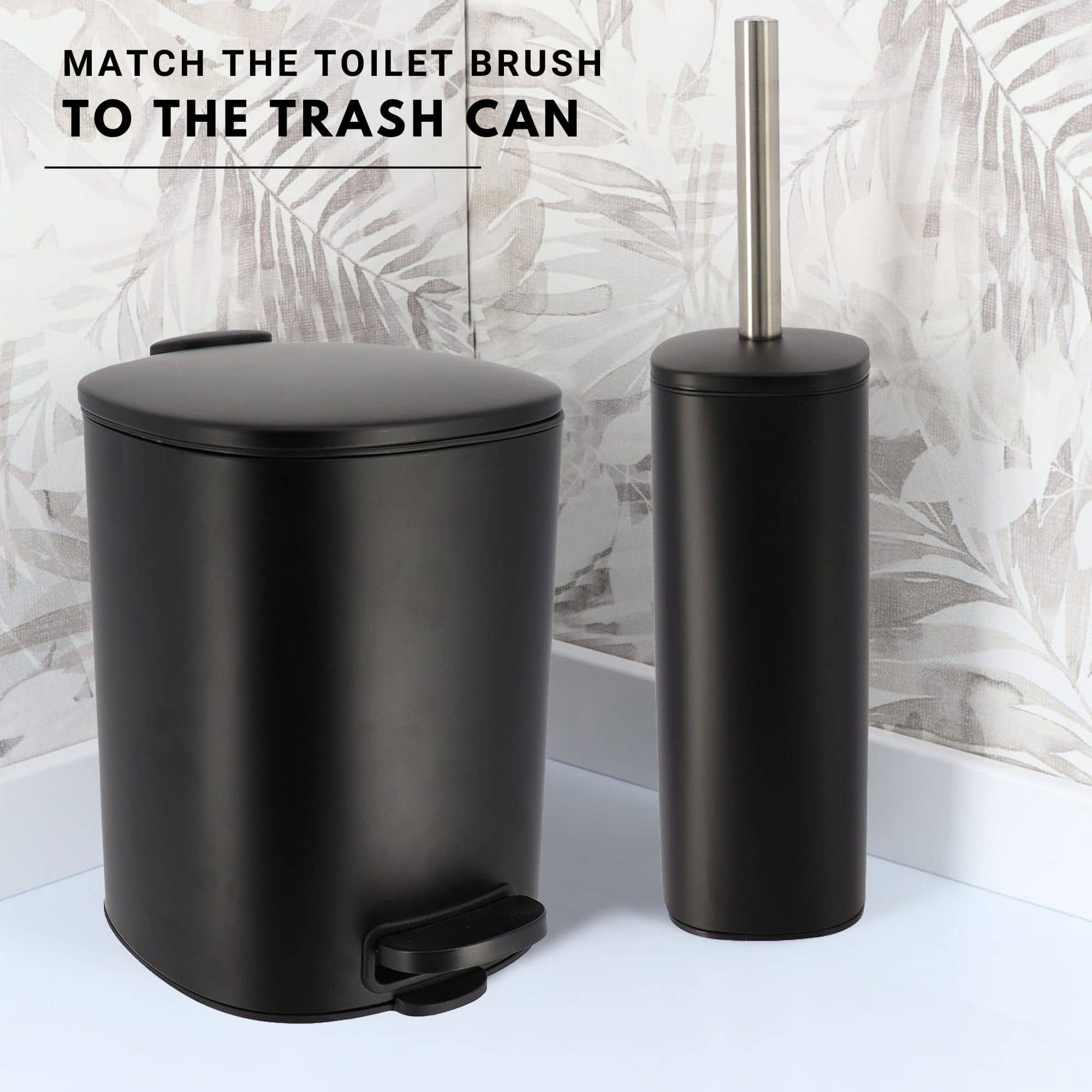 evideco-brosse-wc-noire-m-tal-carr-e-avec-support image 8