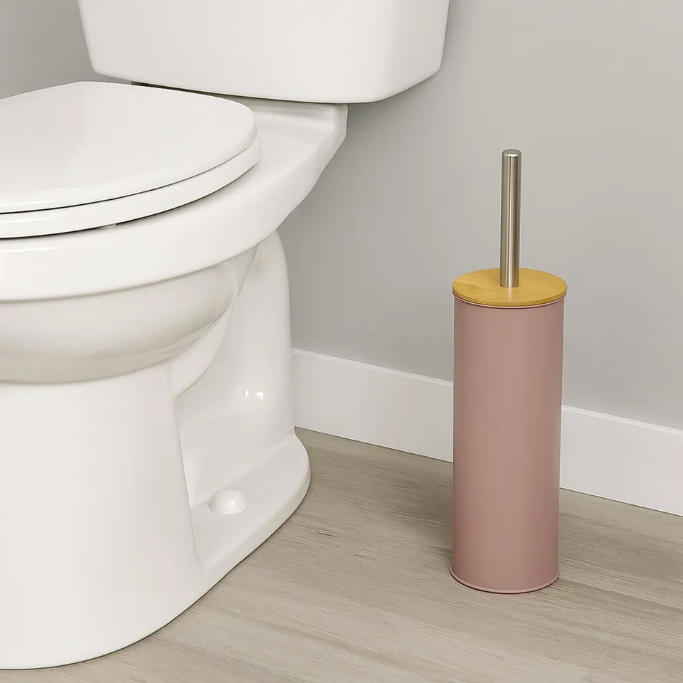 evideco-brosse-wc-avec-support-cappuccino-couvercle-bambou image 1