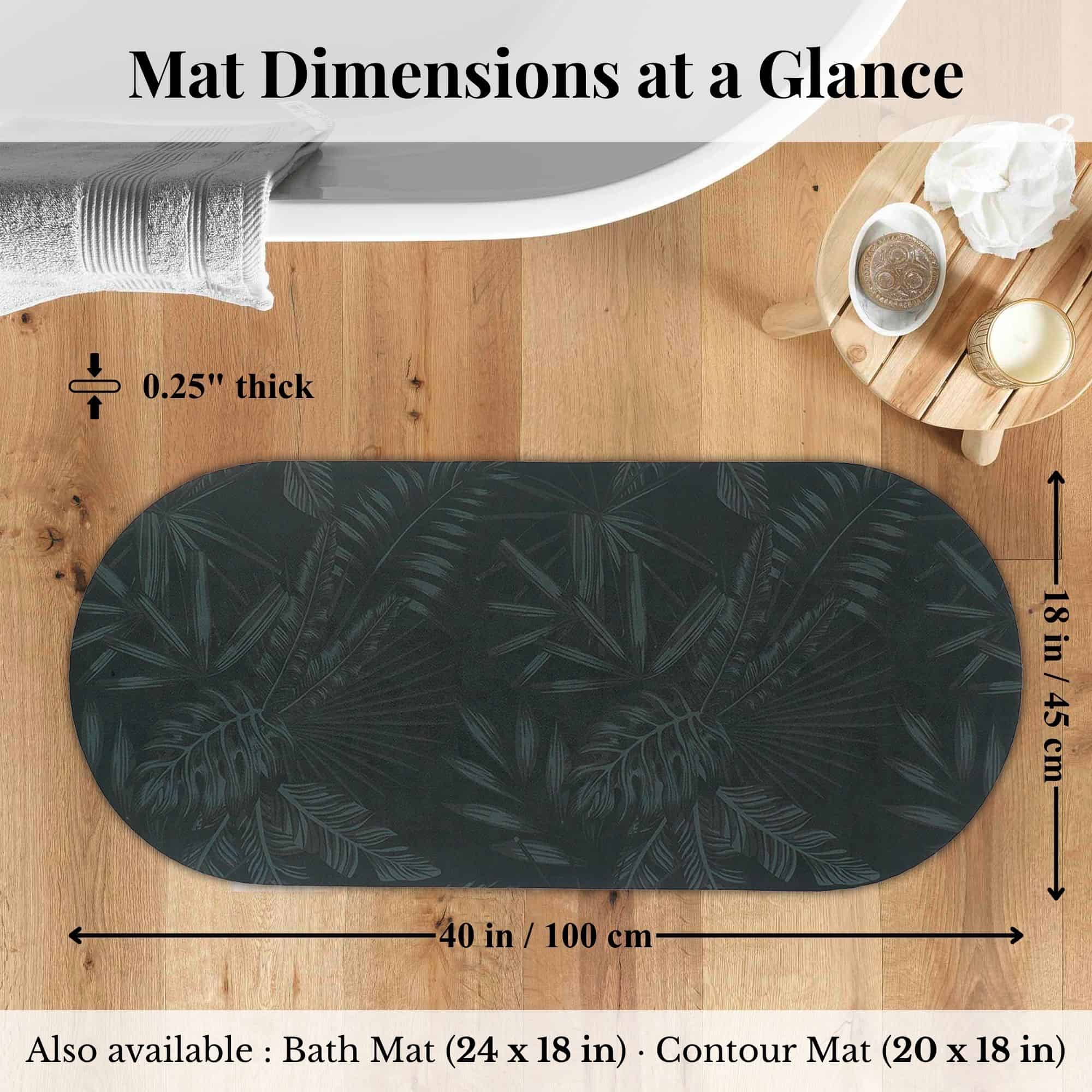evideco-bathroom-mats-tapis-de-bain-runner-40x18-tropical-nuit-absorbant image 7