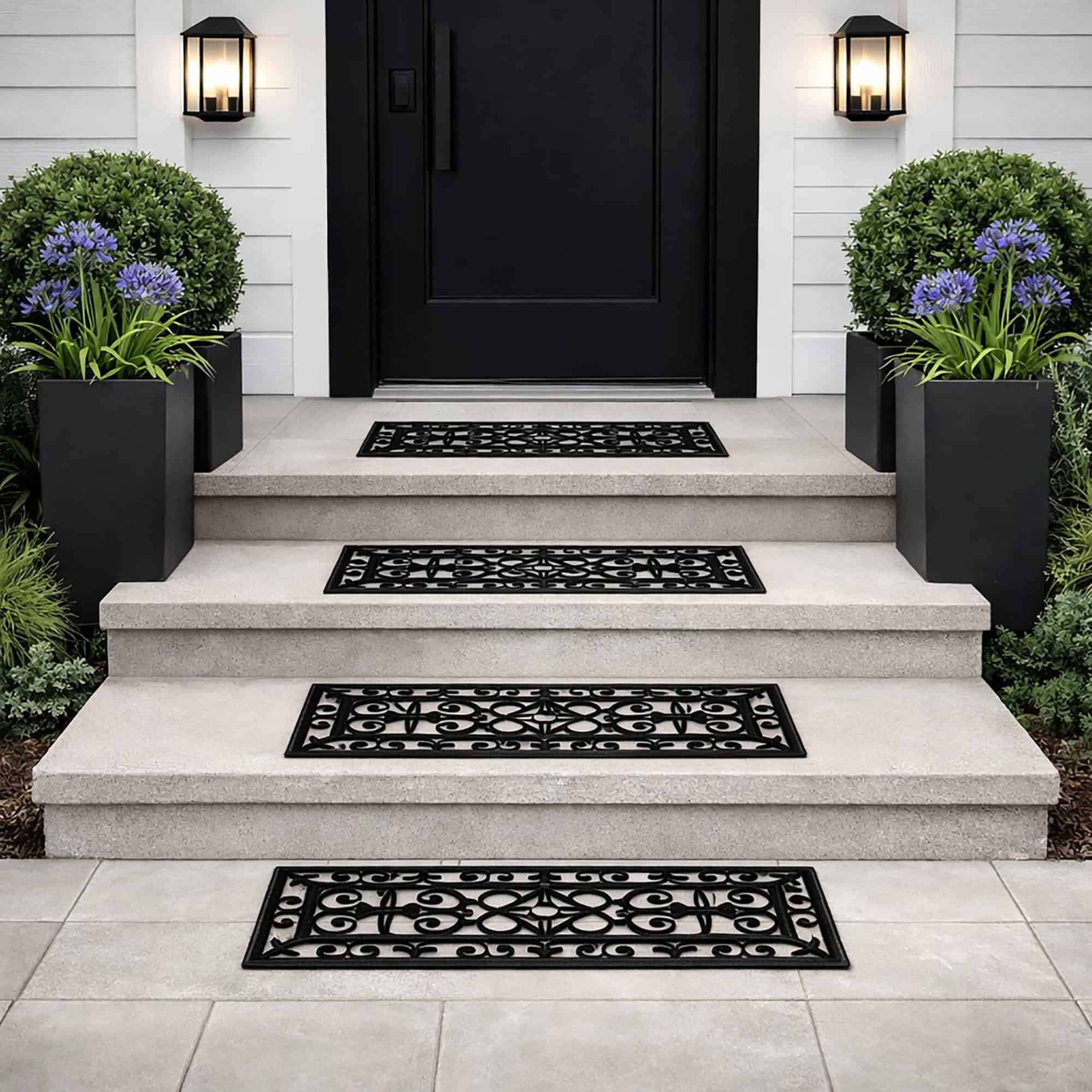 evideco-home-accessories-paillasson-caoutchouc-noir-76x25-cm image 8