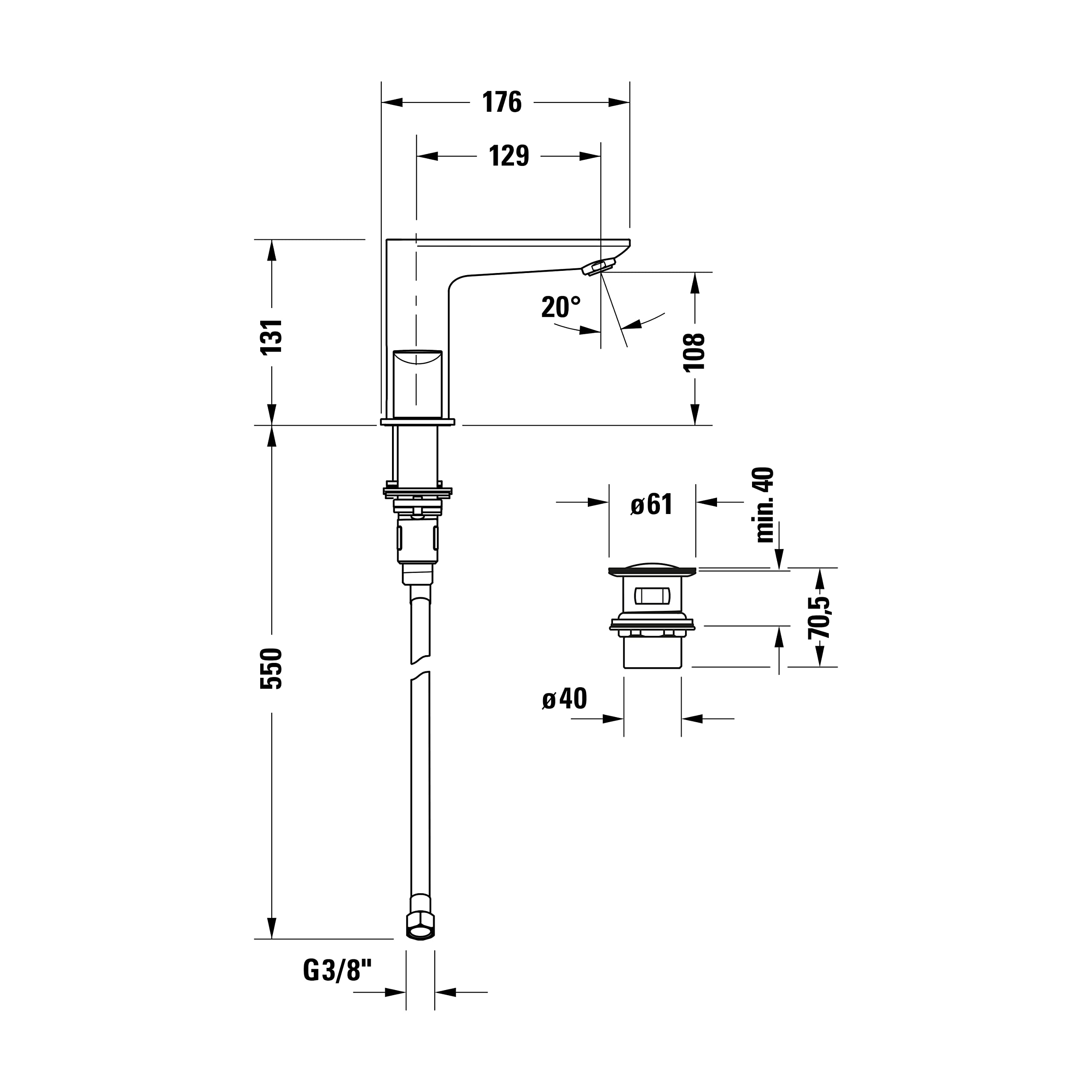 duravit-wave-wa1060005070-robinet-lavabo-3-trous-inox-bross image 3