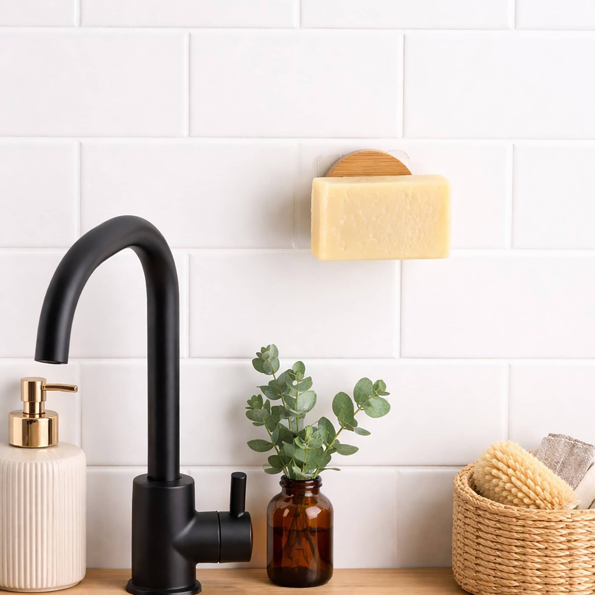 evideco-porte-savon-magn-tique-bambou-mural-adh-sif image 1