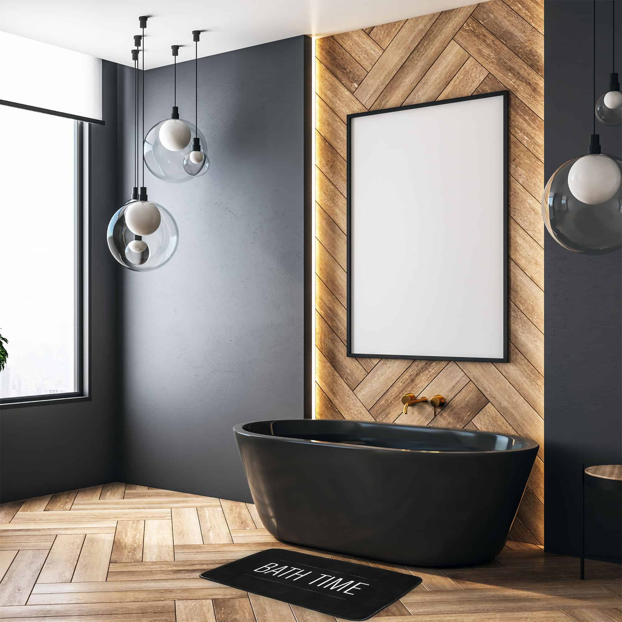 evideco-tapis-bain-microfibre-noir-bath-time-lot-2-antid-rapant image 4