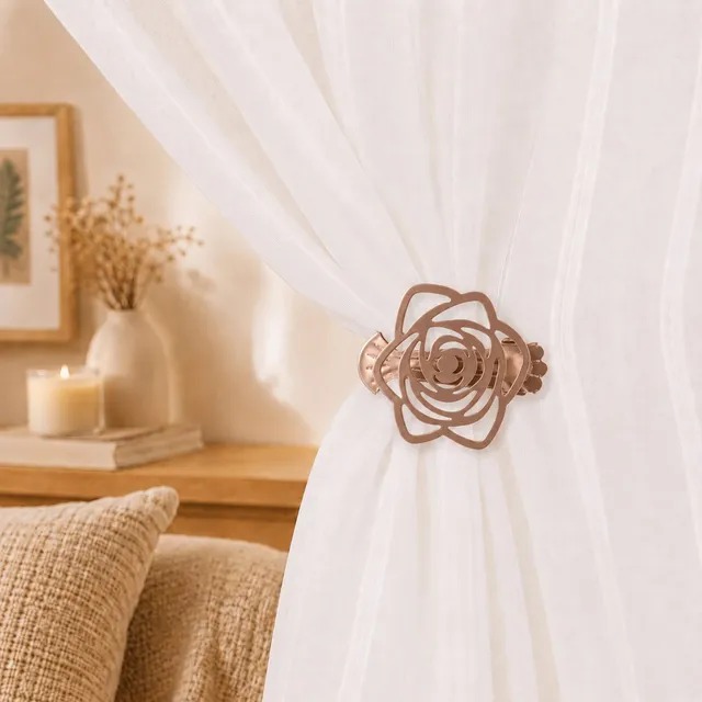 evideco-home-accessories-pinces-rideaux-rose-cuivre-lot-de-2 image 1