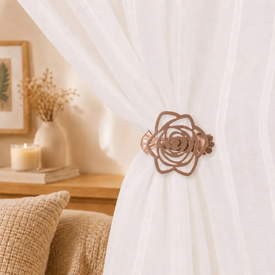 evideco-home-accessories-pinces-rideaux-rose-cuivre-lot-de-2 image 1